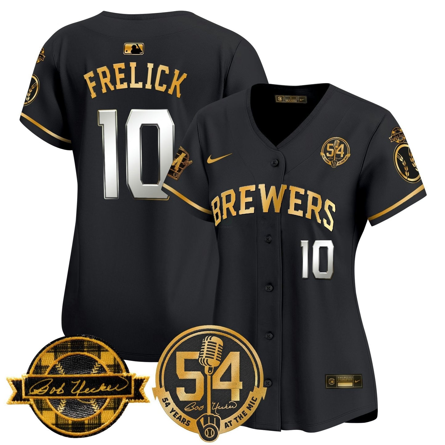 Camisa MLB Women’s Milwaukee ‘Bob Uecker – 54 Seasons for ’ Vapor Premier Limited Jersey
