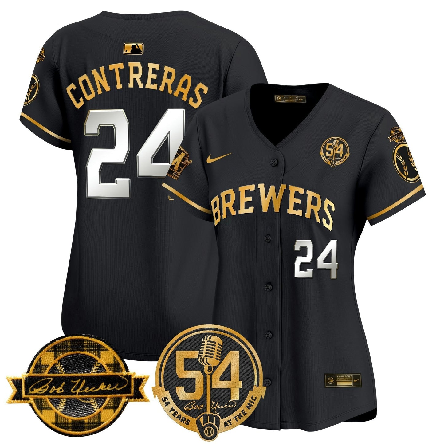 Camisa MLB Women’s Milwaukee ‘Bob Uecker – 54 Seasons for ’ Vapor Premier Limited Jersey
