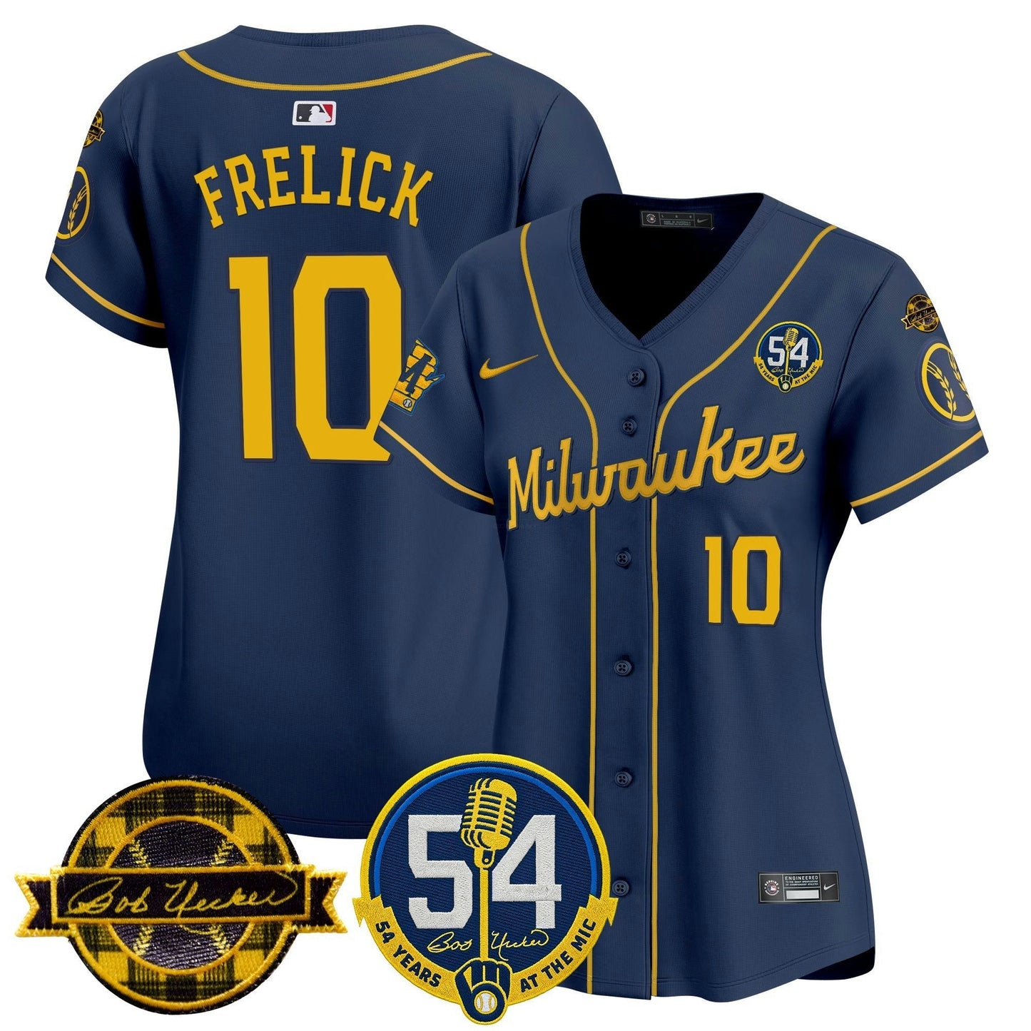 Camisa MLB Women’s Milwaukee ‘Bob Uecker – 54 Seasons for ’ Vapor Premier Limited Jersey