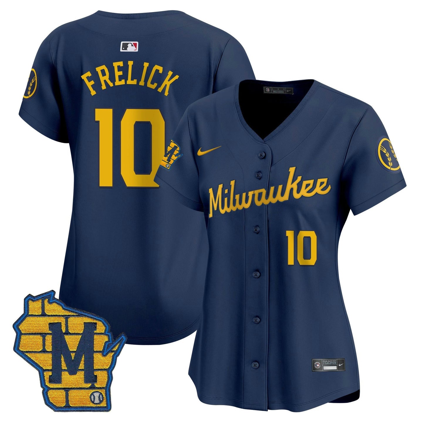 Camisa MLB Women’s Milwaukee Home Patch Vapor Premier Limited Jersey