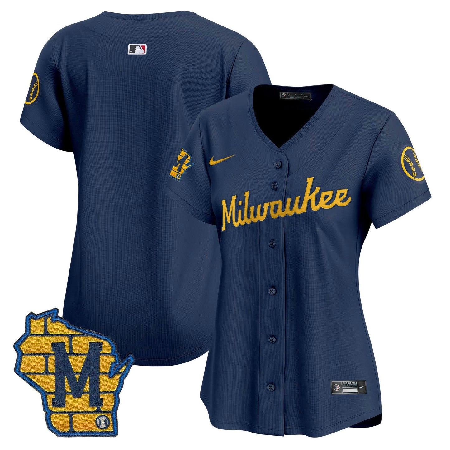 Camisa MLB Women’s Milwaukee Home Patch Vapor Premier Limited Jersey