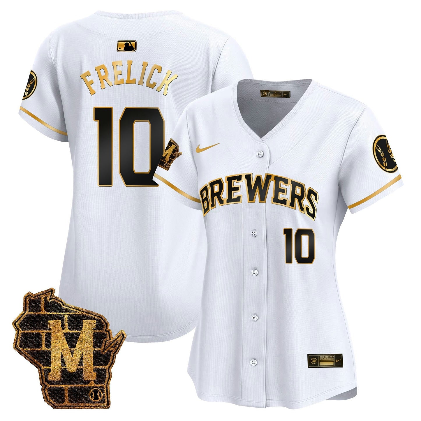 Camisa MLB Women’s Milwaukee Home Patch Vapor Premier Limited Jersey