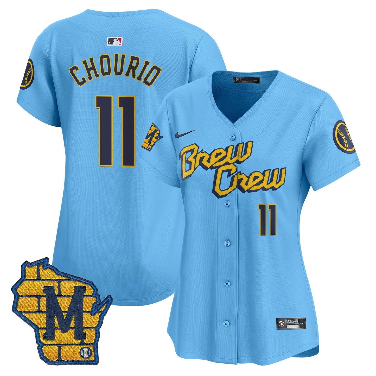 Camisa MLB Women’s Milwaukee Home Patch Vapor Premier Limited Jersey