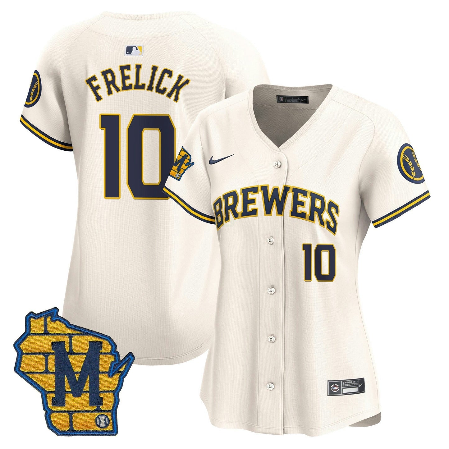 Camisa MLB Women’s Milwaukee Home Patch Vapor Premier Limited Jersey