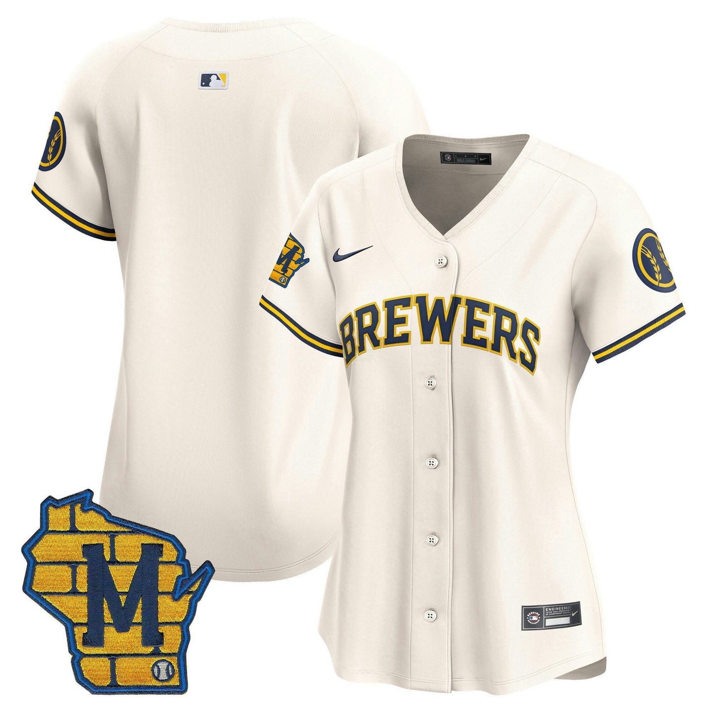Camisa MLB Women’s Milwaukee Home Patch Vapor Premier Limited Jersey