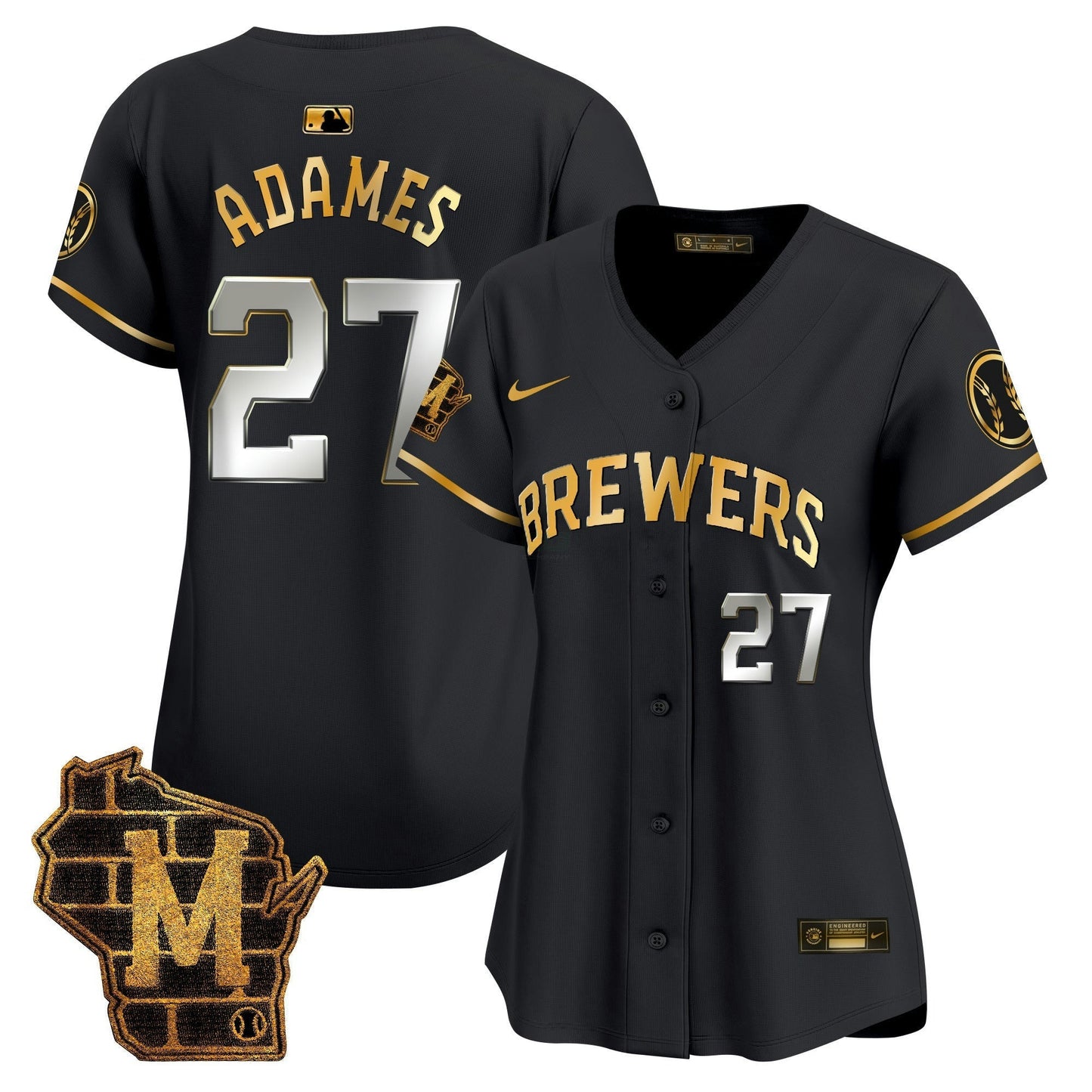 Camisa MLB Women’s Milwaukee Home Patch Vapor Premier Limited Jersey