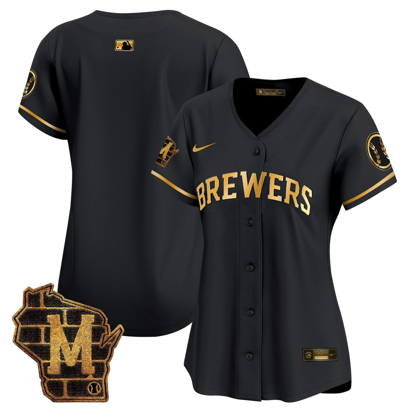 Camisa MLB Women’s Milwaukee Home Patch Vapor Premier Limited Jersey