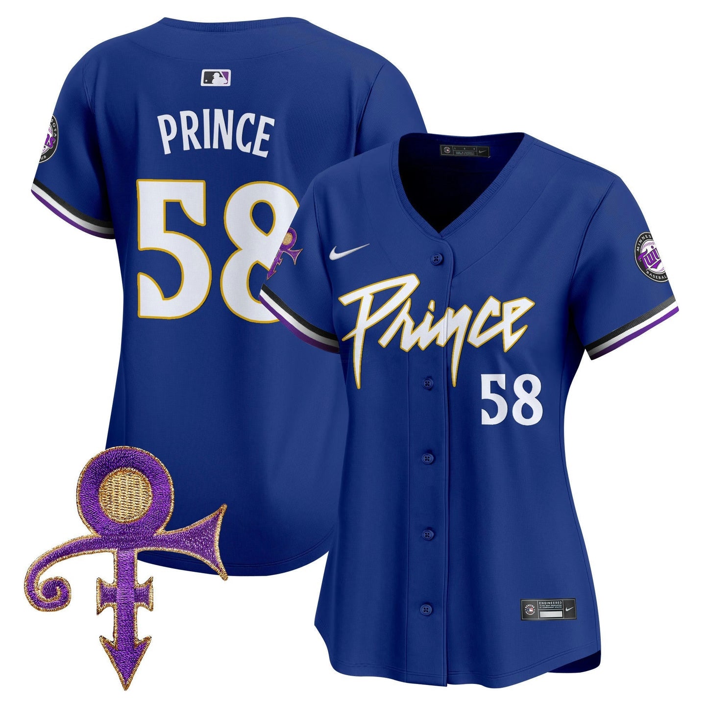 Camisa MLB Women’s Minnesota Prince Patch Vapor Premier Limited Jersey