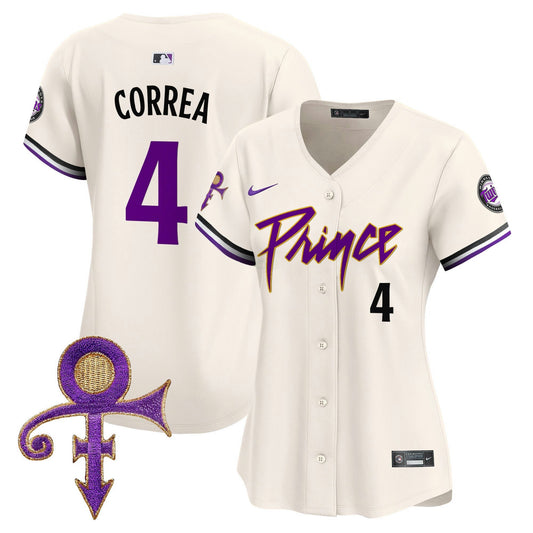 Camisa MLB Women’s Minnesota Prince Patch Vapor Premier Limited Jersey