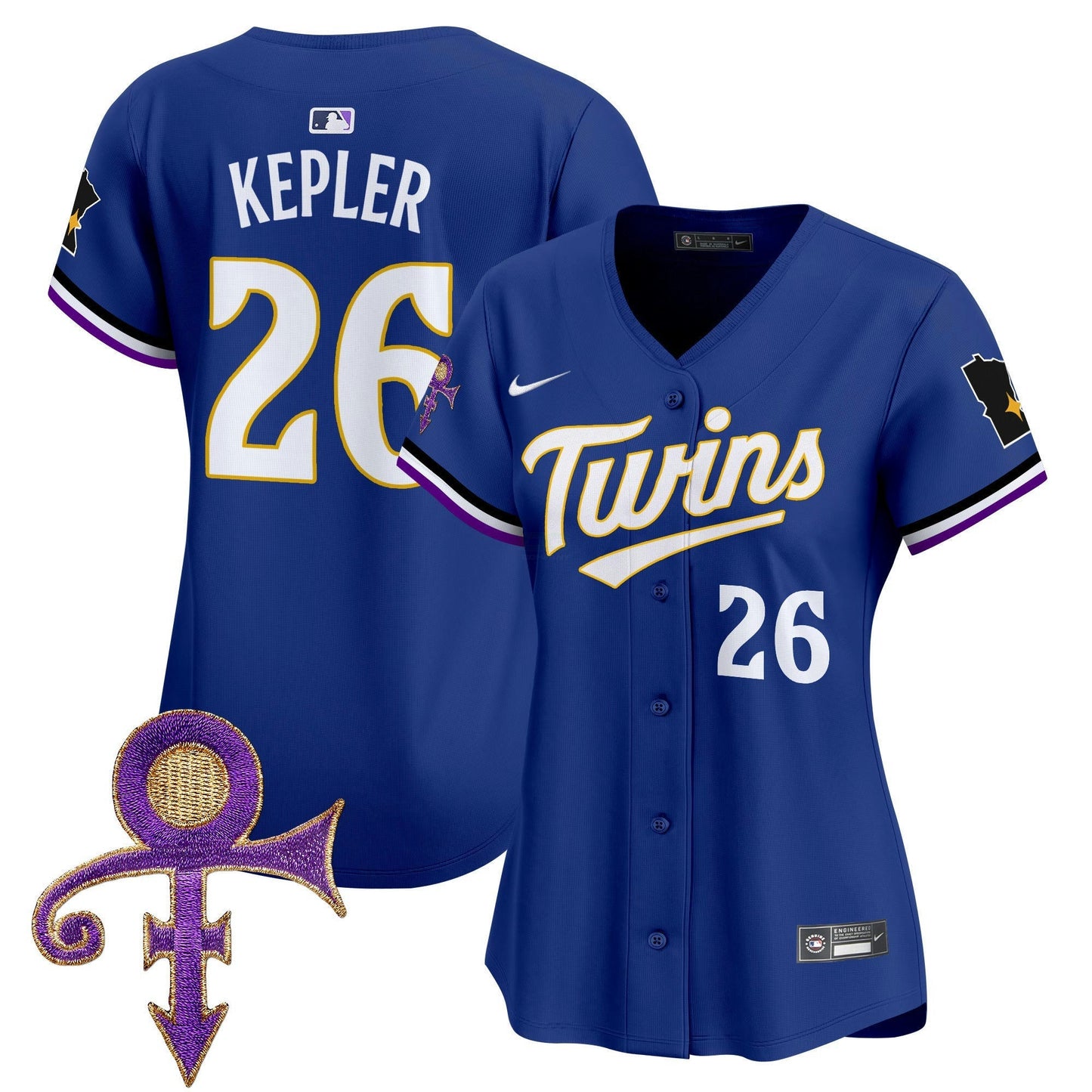 Camisa MLB Women’s Minnesota Prince Patch Vapor Premier Limited Jersey V3