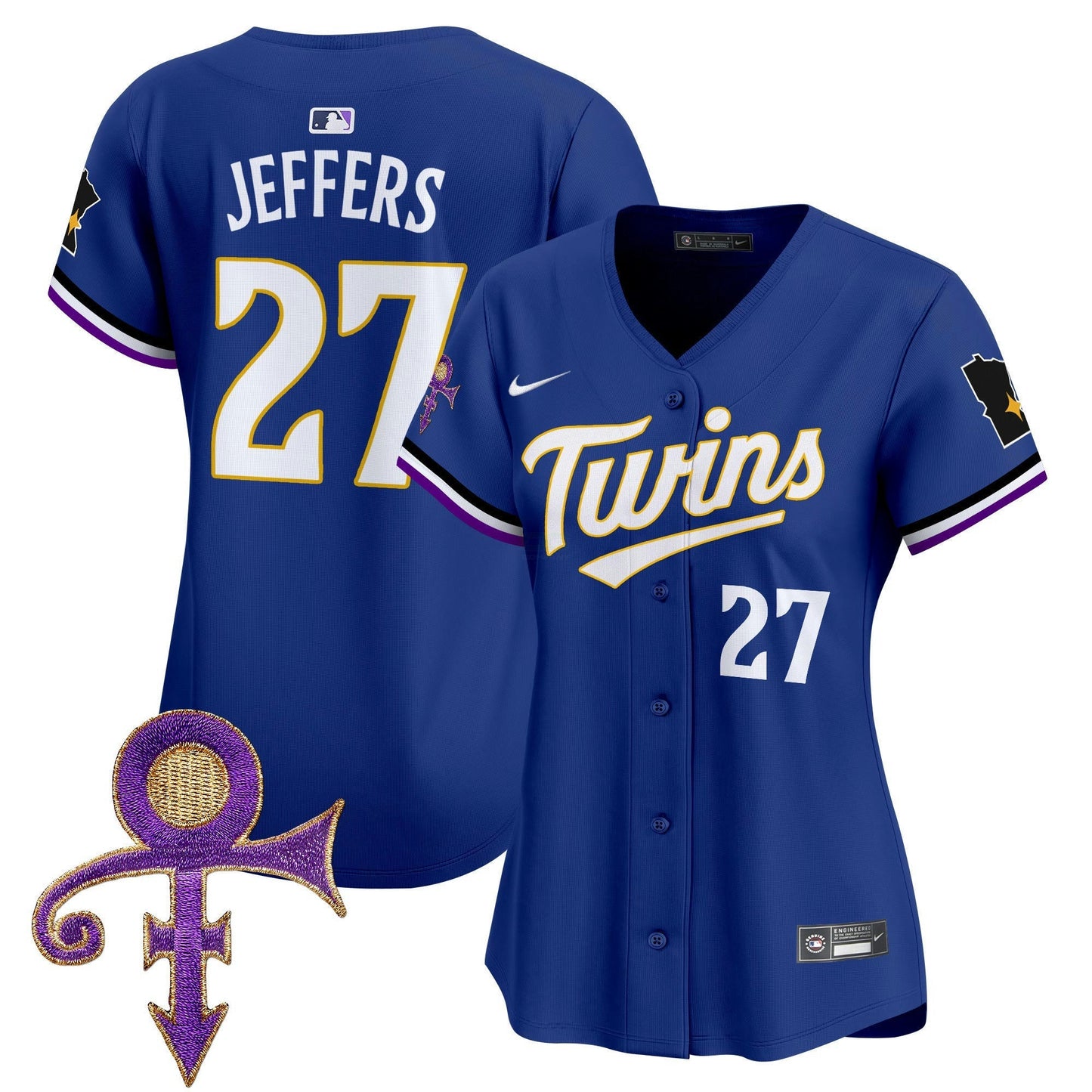 Camisa MLB Women’s Minnesota Prince Patch Vapor Premier Limited Jersey V3