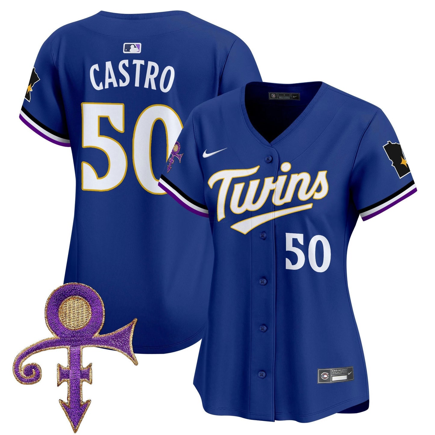 Camisa MLB Women’s Minnesota Prince Patch Vapor Premier Limited Jersey V3