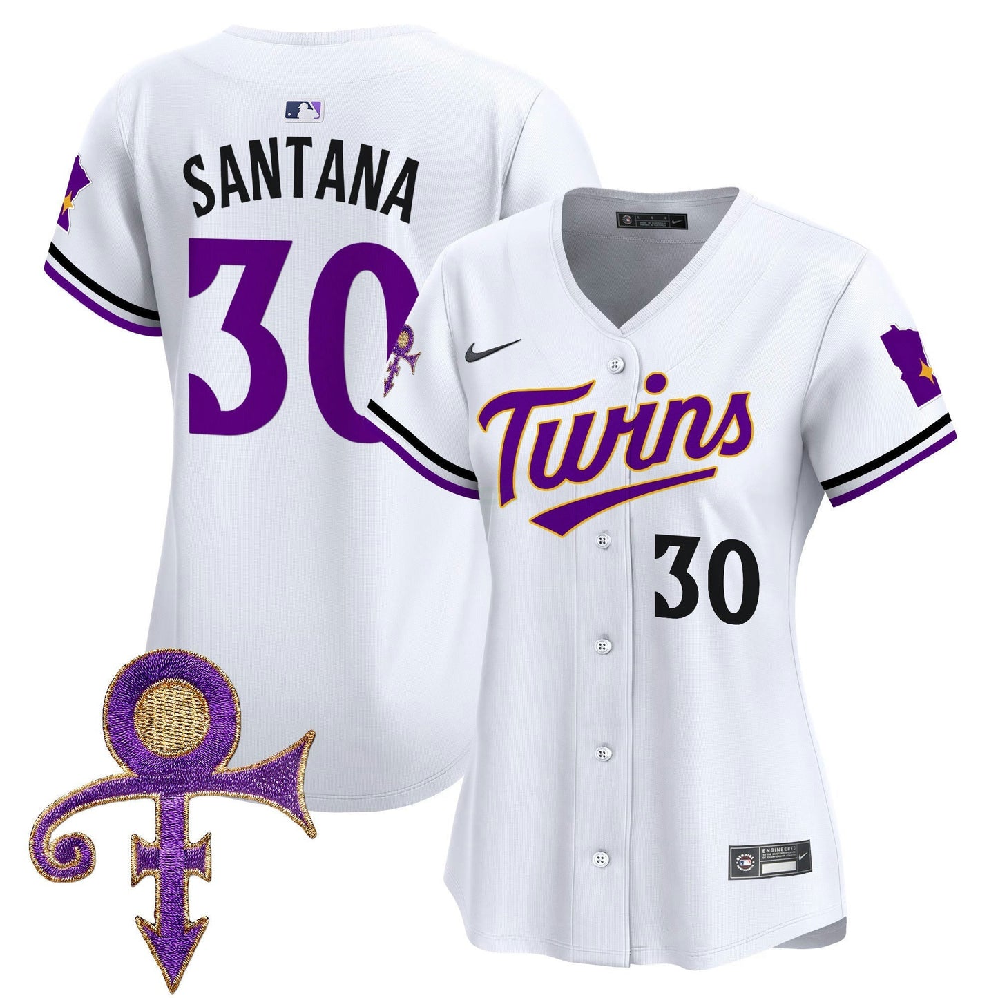 Camisa MLB Women’s Minnesota Prince Patch Vapor Premier Limited Jersey V3