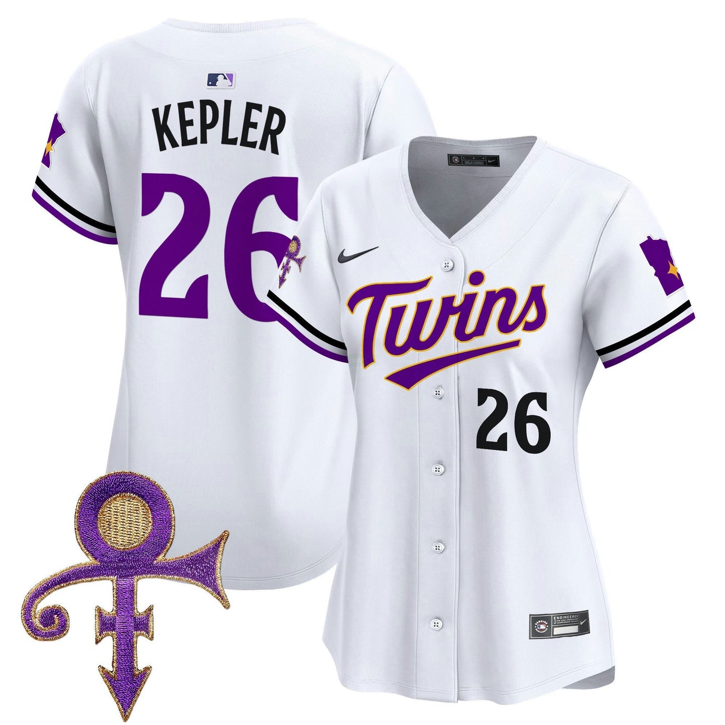 Camisa MLB Women’s Minnesota Prince Patch Vapor Premier Limited Jersey V3