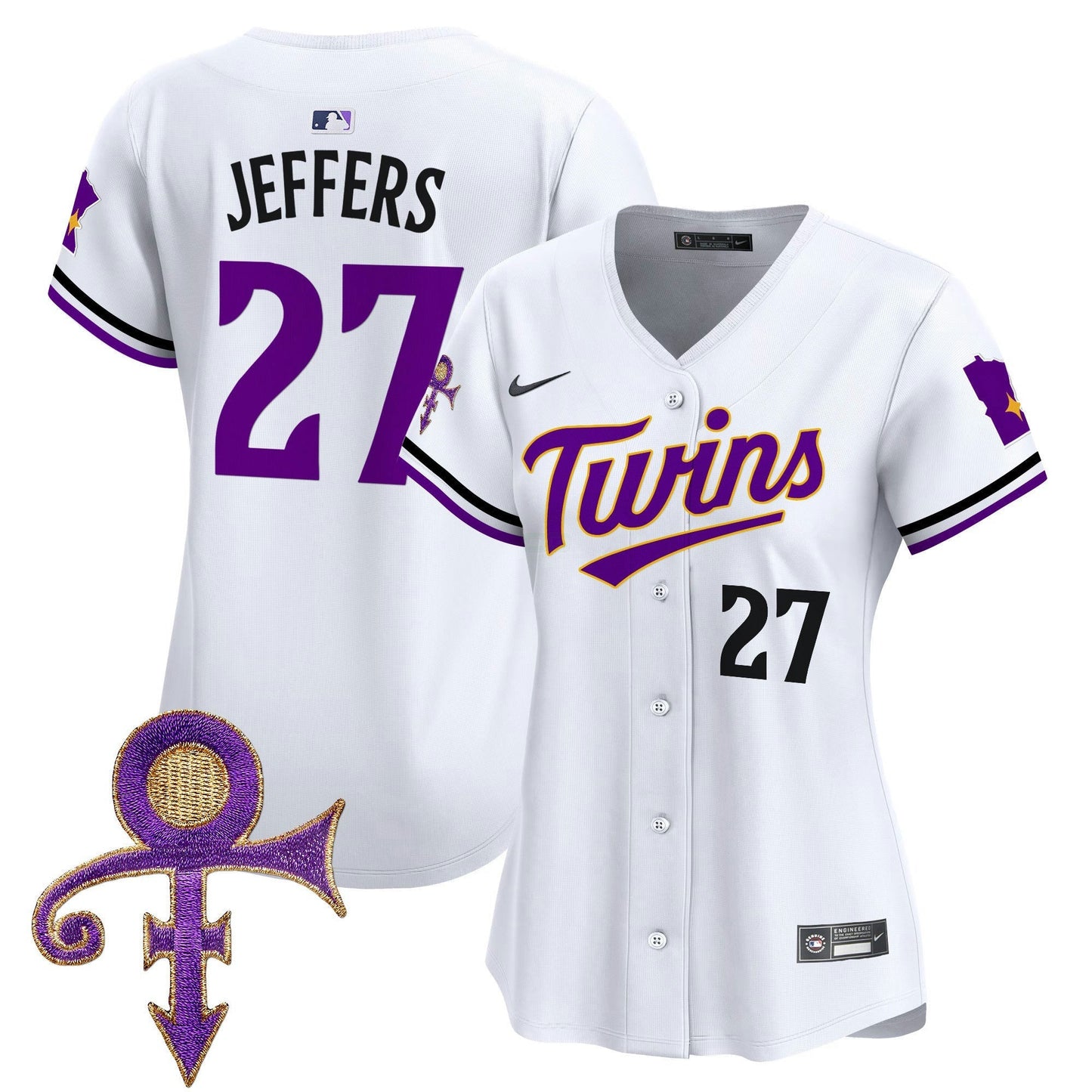 Camisa MLB Women’s Minnesota Prince Patch Vapor Premier Limited Jersey V3