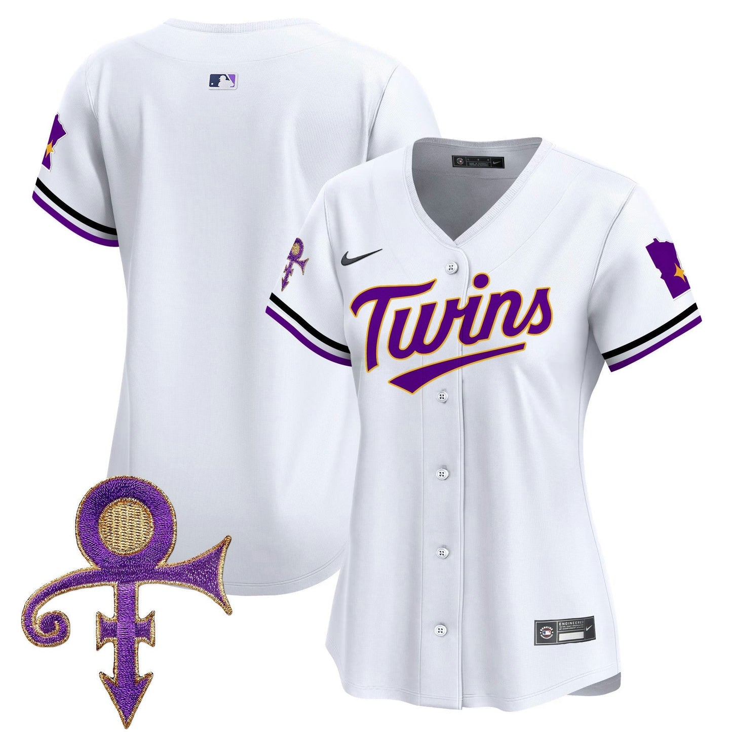 Camisa MLB Women’s Minnesota Prince Patch Vapor Premier Limited Jersey V3