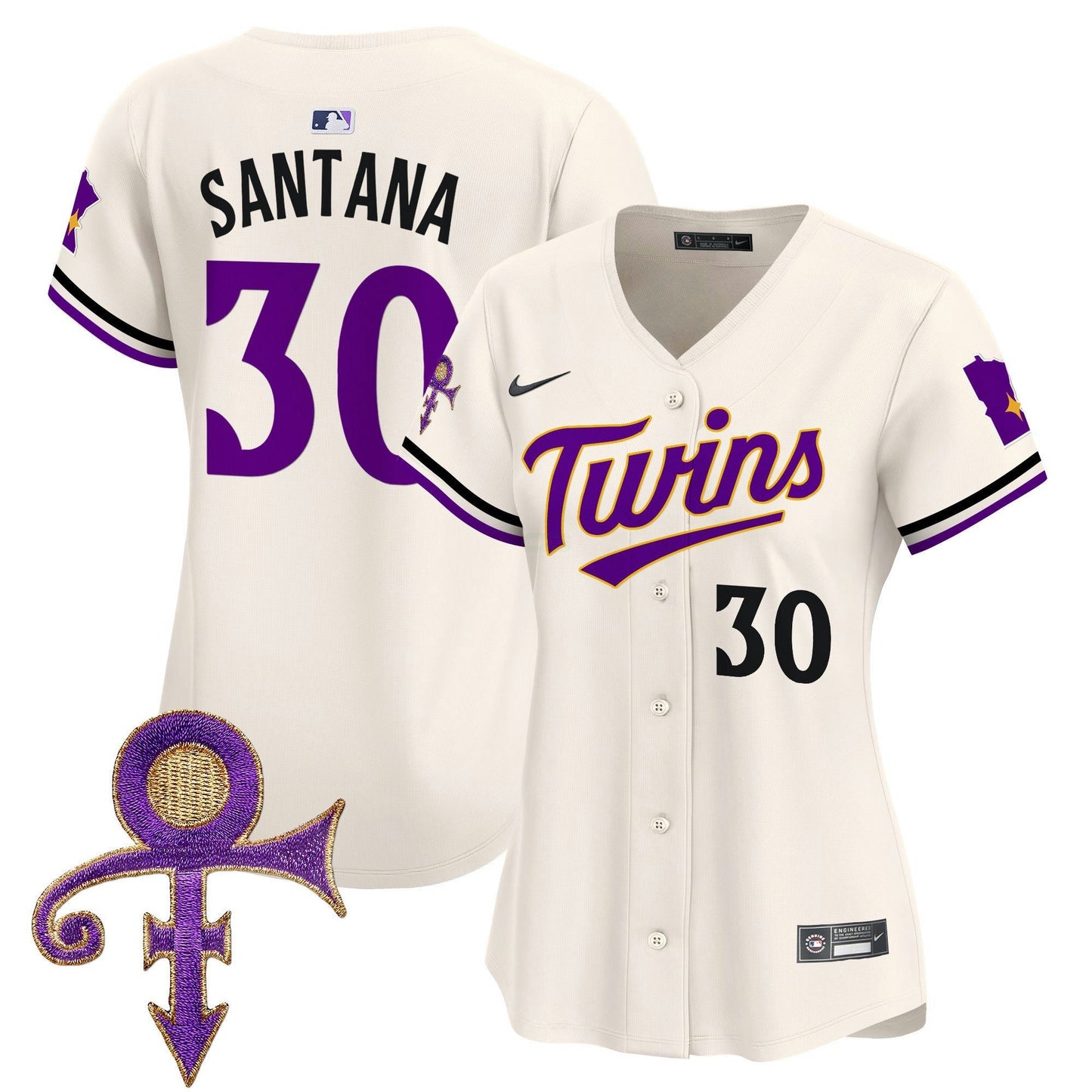 Camisa MLB Women’s Minnesota Prince Patch Vapor Premier Limited Jersey V3