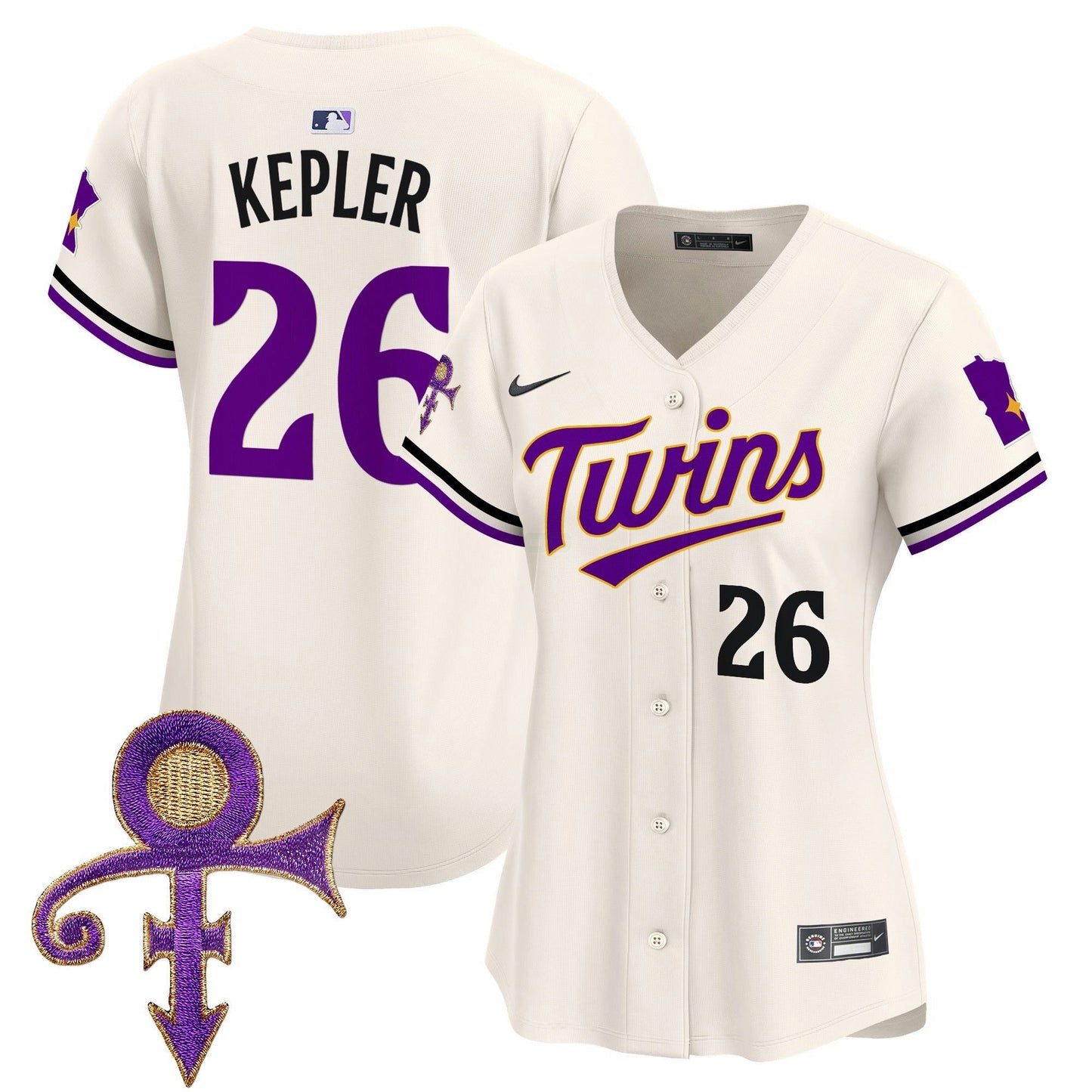 Camisa MLB Women’s Minnesota Prince Patch Vapor Premier Limited Jersey V3