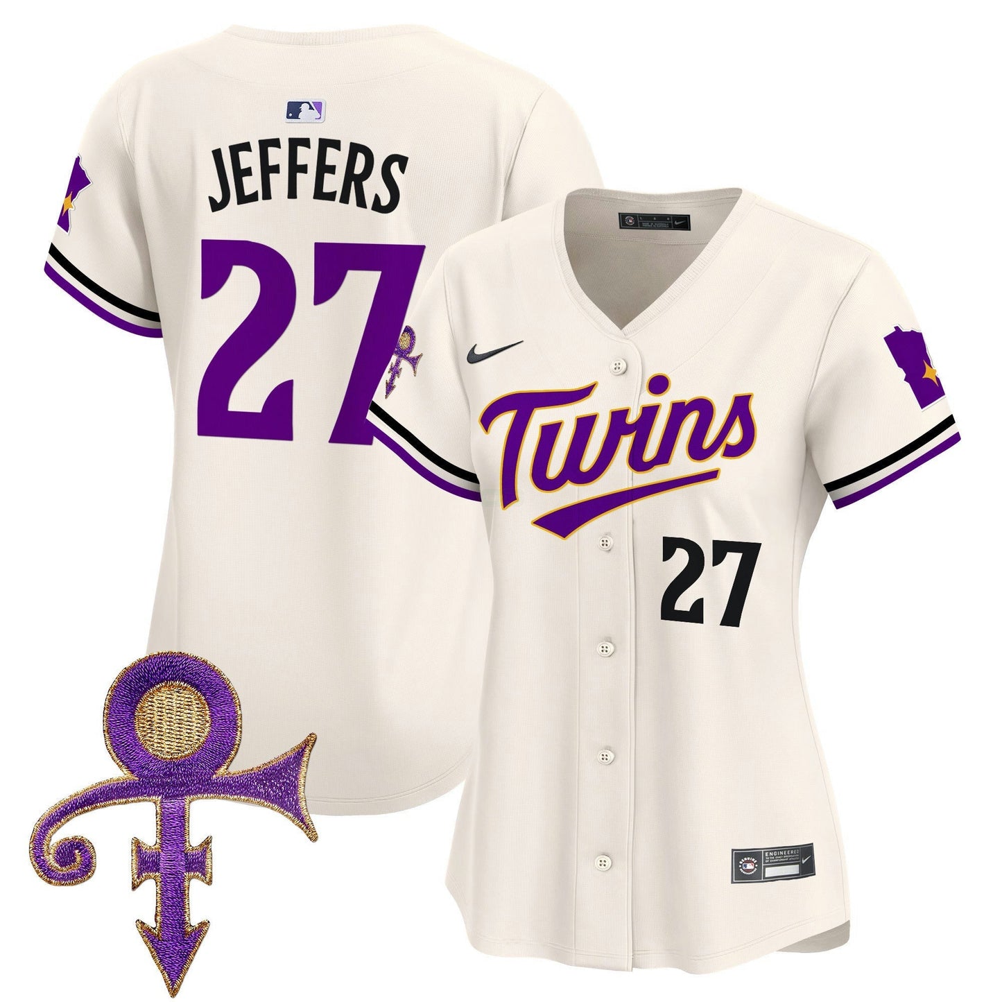 Camisa MLB Women’s Minnesota Prince Patch Vapor Premier Limited Jersey V3