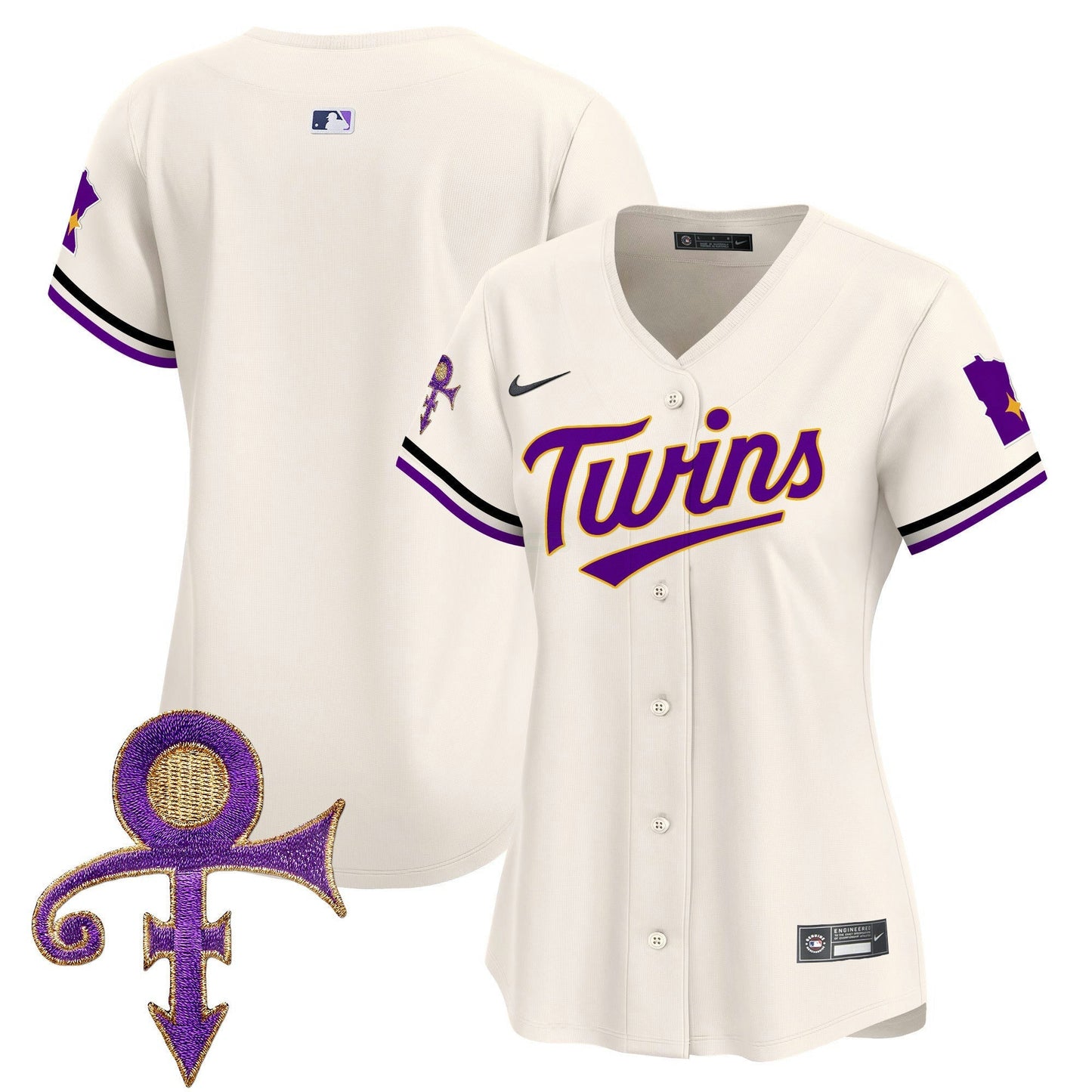Camisa MLB Women’s Minnesota Prince Patch Vapor Premier Limited Jersey V3