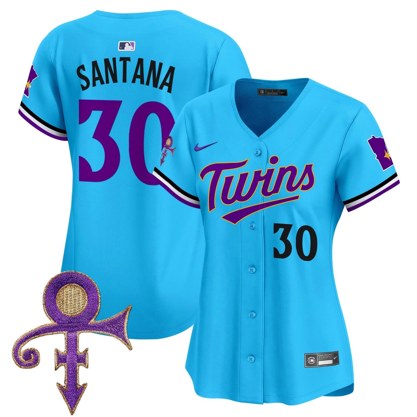 Camisa MLB Women’s Minnesota Prince Patch Vapor Premier Limited Jersey V3
