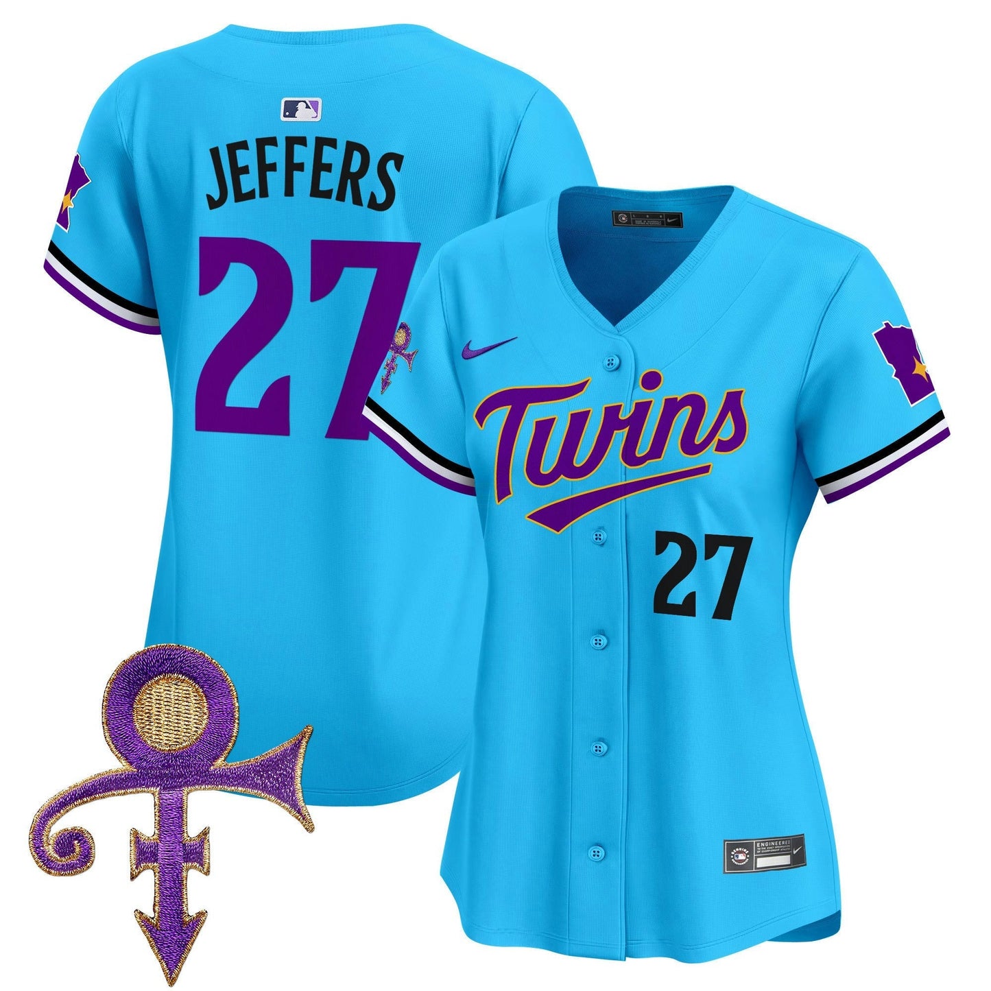 Camisa MLB Women’s Minnesota Prince Patch Vapor Premier Limited Jersey V3