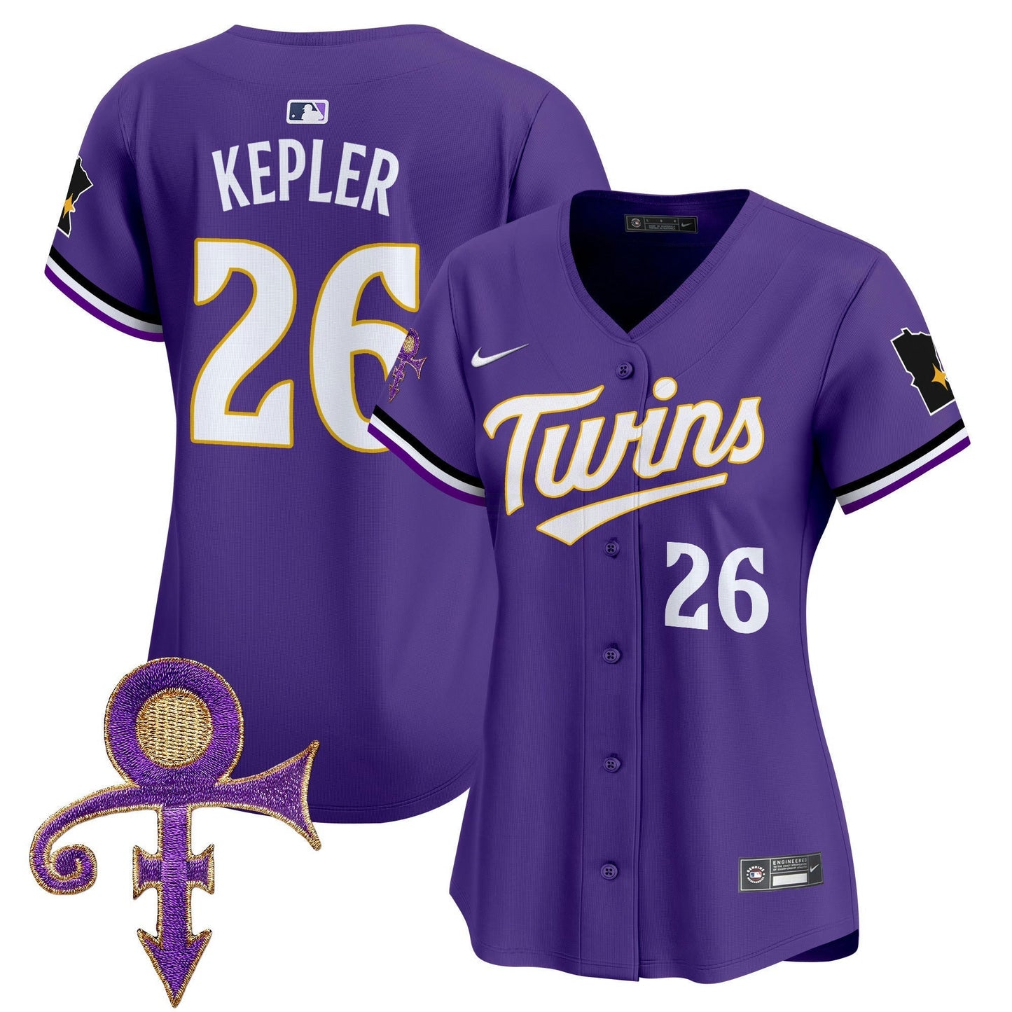 Camisa MLB Women’s Minnesota Prince Patch Vapor Premier Limited Jersey V3
