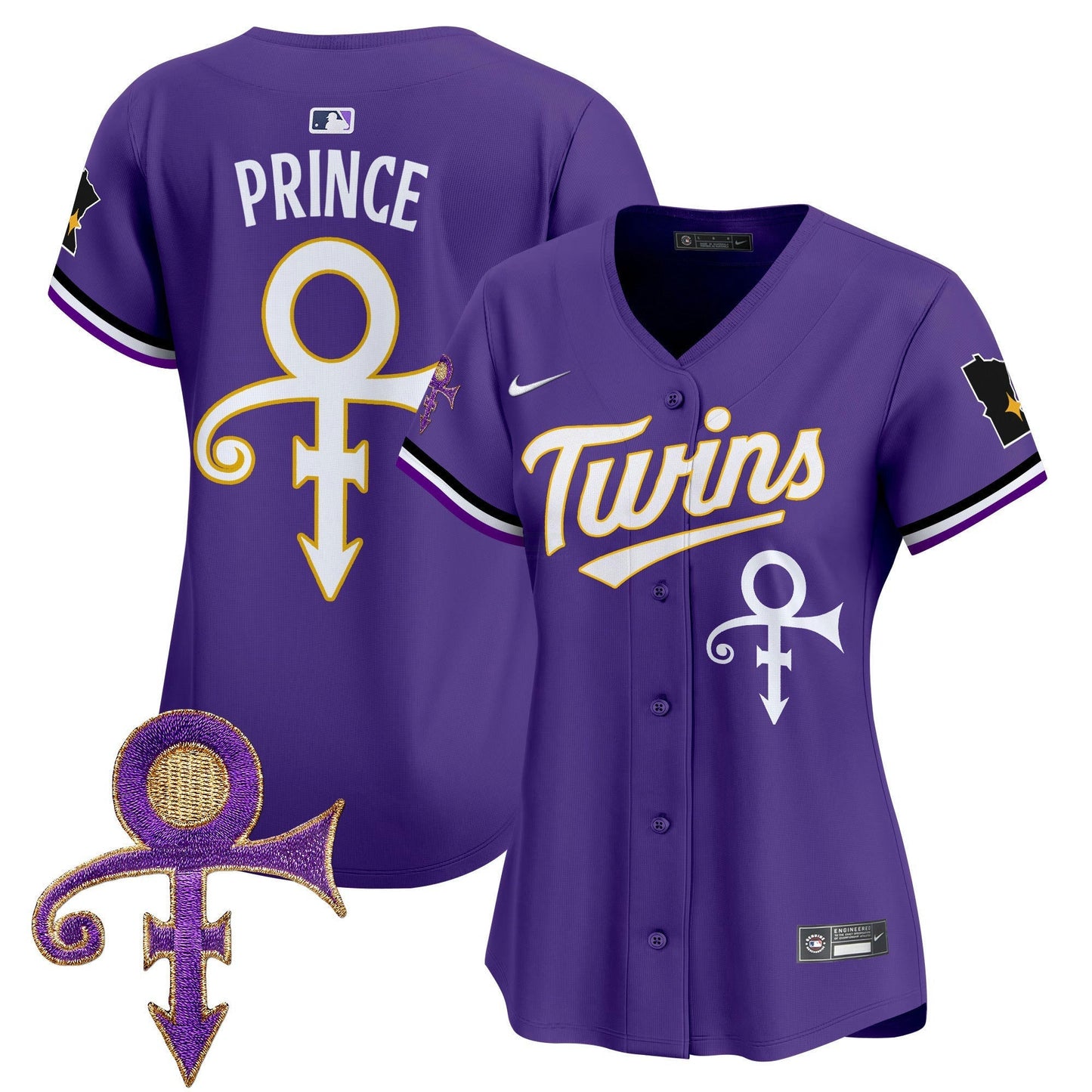 Camisa MLB Women’s Minnesota Prince Patch Vapor Premier Limited Jersey V3