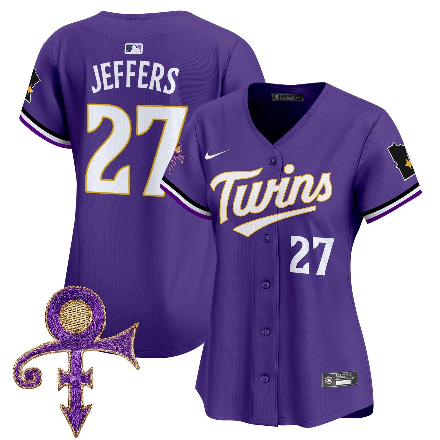 Camisa MLB Women’s Minnesota Prince Patch Vapor Premier Limited Jersey V3