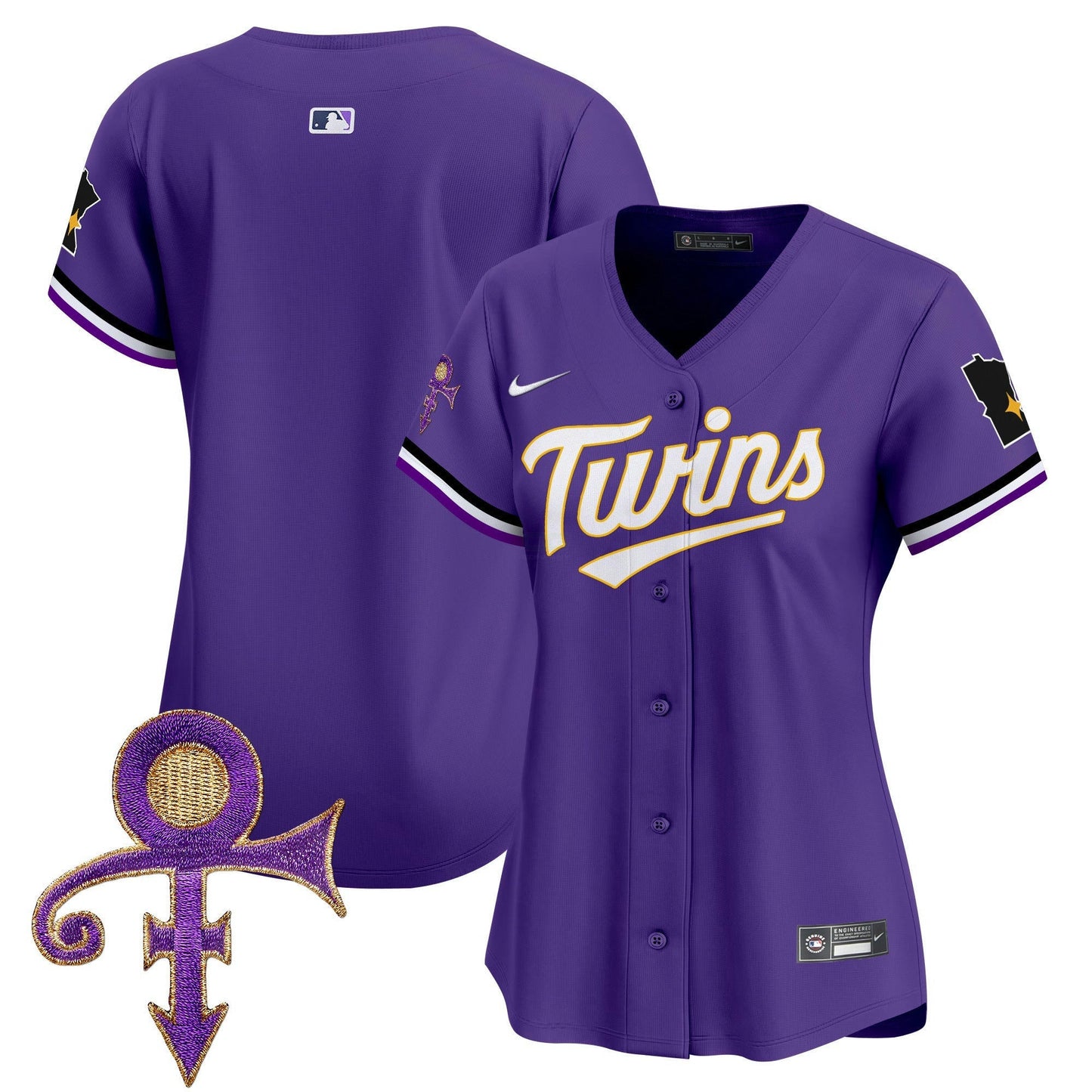 Camisa MLB Women’s Minnesota Prince Patch Vapor Premier Limited Jersey V3