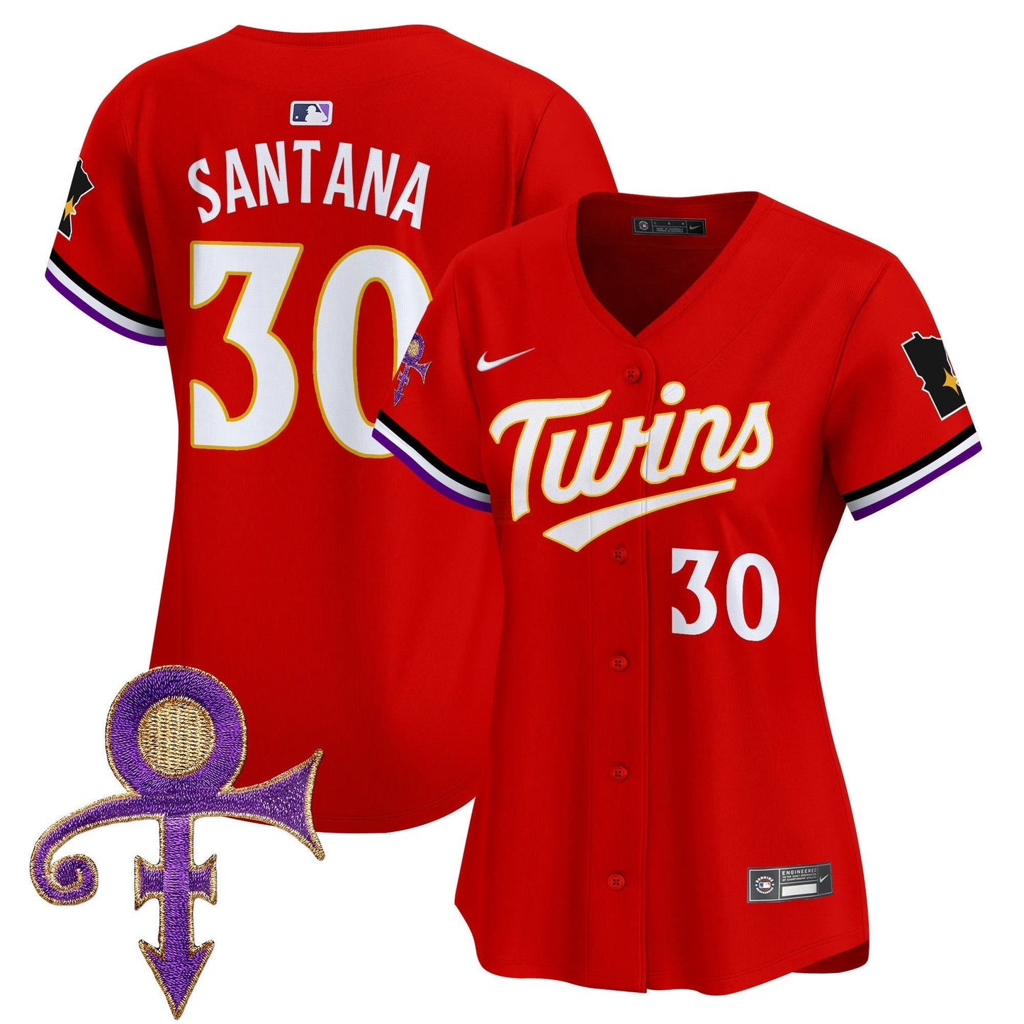 Camisa MLB Women’s Minnesota Prince Patch Vapor Premier Limited Jersey V3