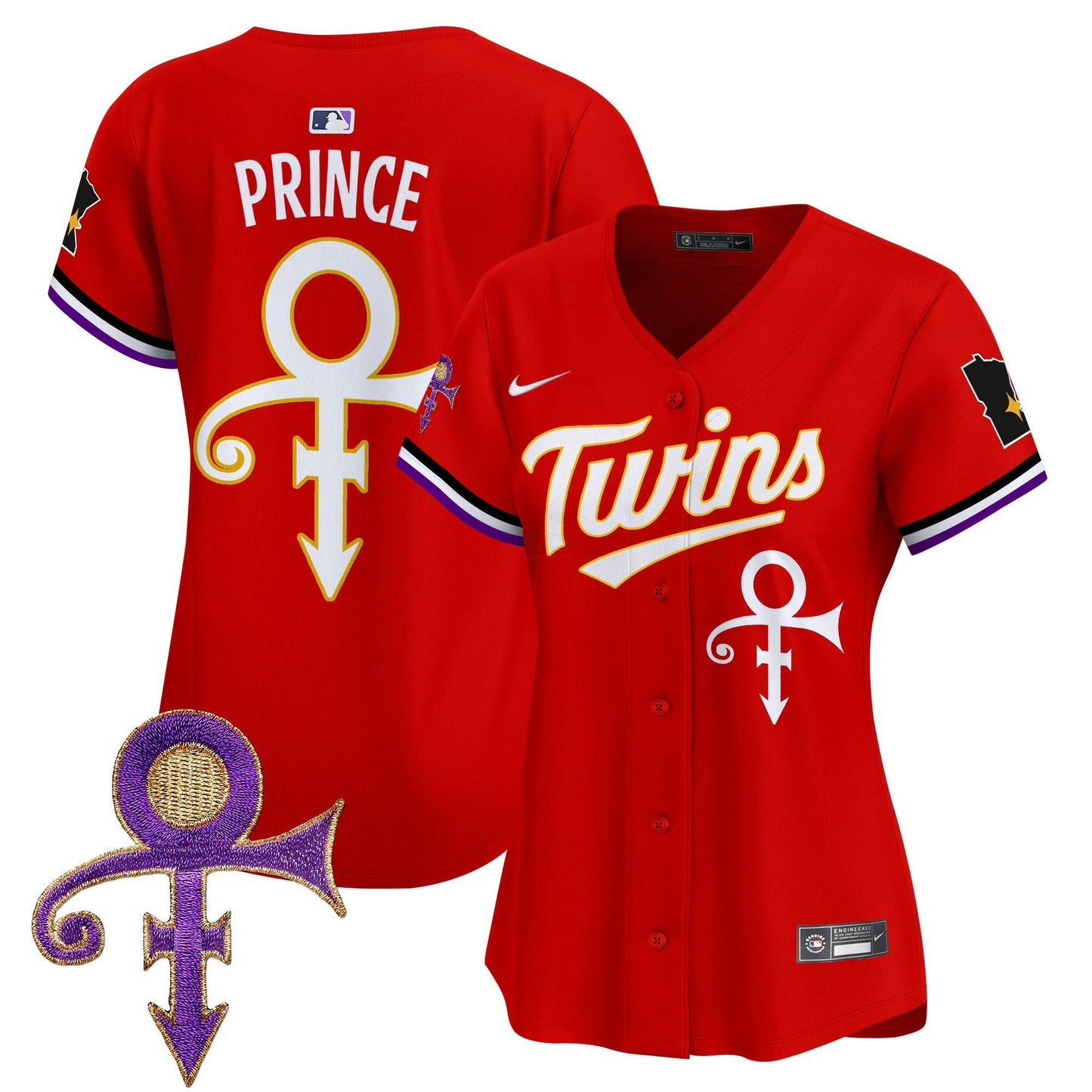 Camisa MLB Women’s Minnesota Prince Patch Vapor Premier Limited Jersey V3