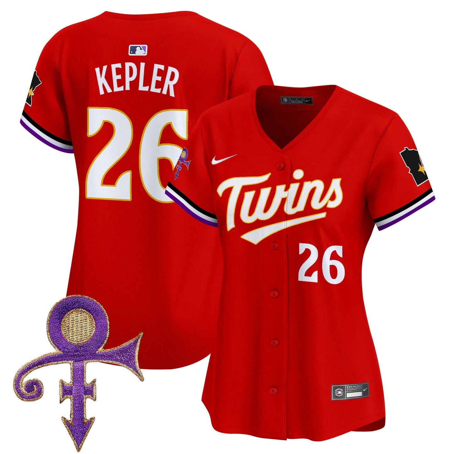 Camisa MLB Women’s Minnesota Prince Patch Vapor Premier Limited Jersey V3