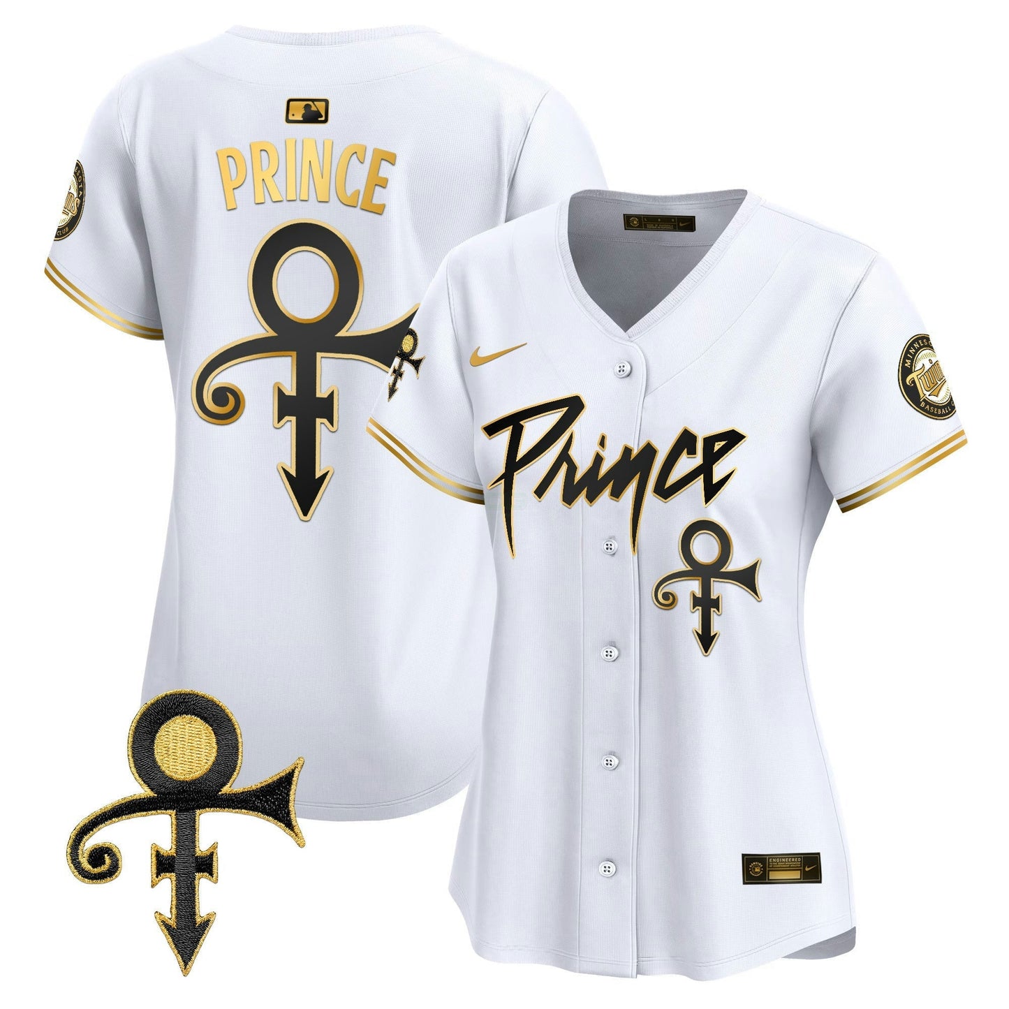 Camisa MLB Women’s Minnesota Prince Patch Vapor Premier Limited Jersey V4