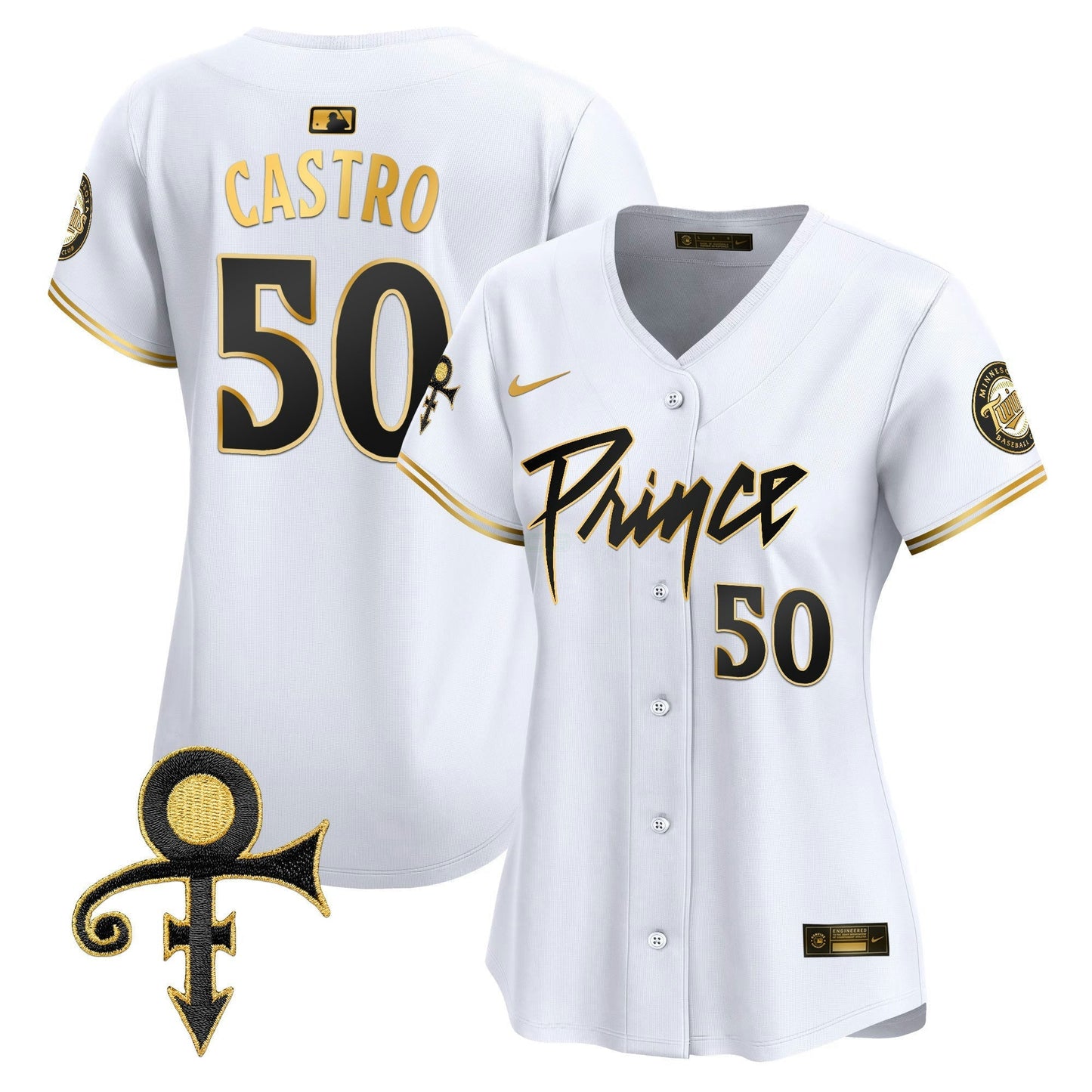 Camisa MLB Women’s Minnesota Prince Patch Vapor Premier Limited Jersey V4