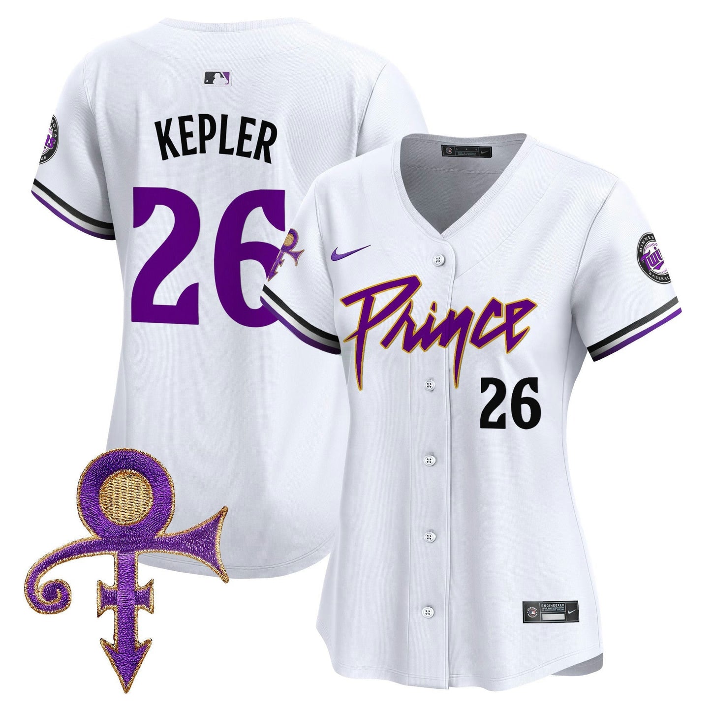 Camisa MLB Women’s Minnesota Prince Patch Vapor Premier Limited Jersey V4