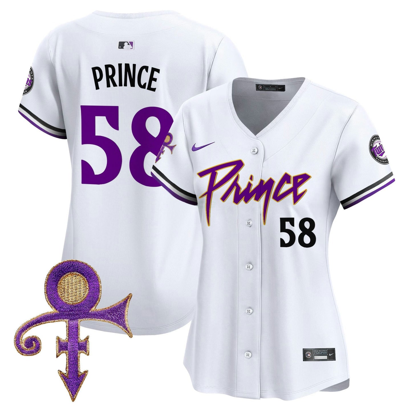Camisa MLB Women’s Minnesota Prince Patch Vapor Premier Limited Jersey V4