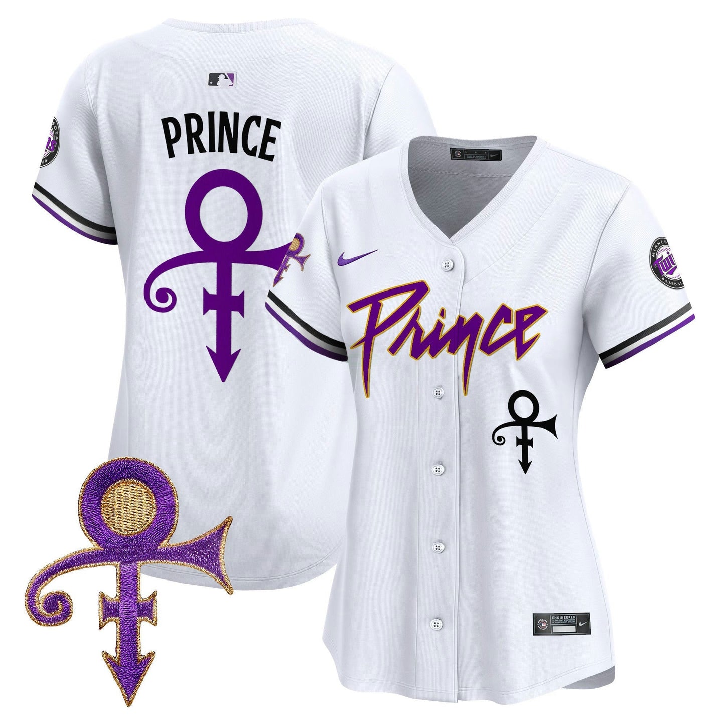 Camisa MLB Women’s Minnesota Prince Patch Vapor Premier Limited Jersey V4