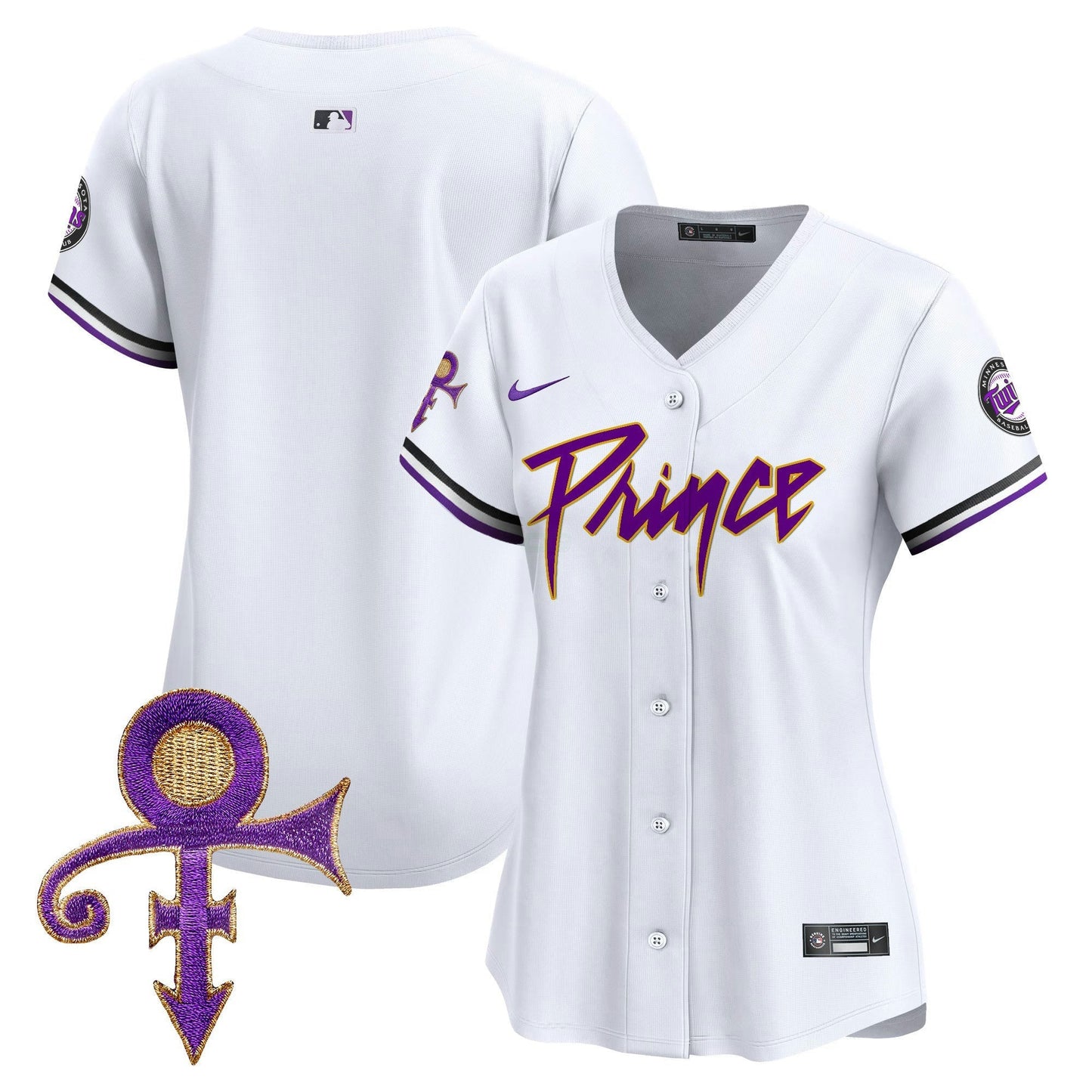 Camisa MLB Women’s Minnesota Prince Patch Vapor Premier Limited Jersey V4