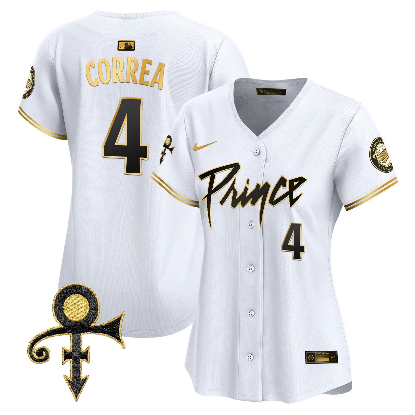 Camisa MLB Women’s Minnesota Prince Patch Vapor Premier Limited Jersey V4