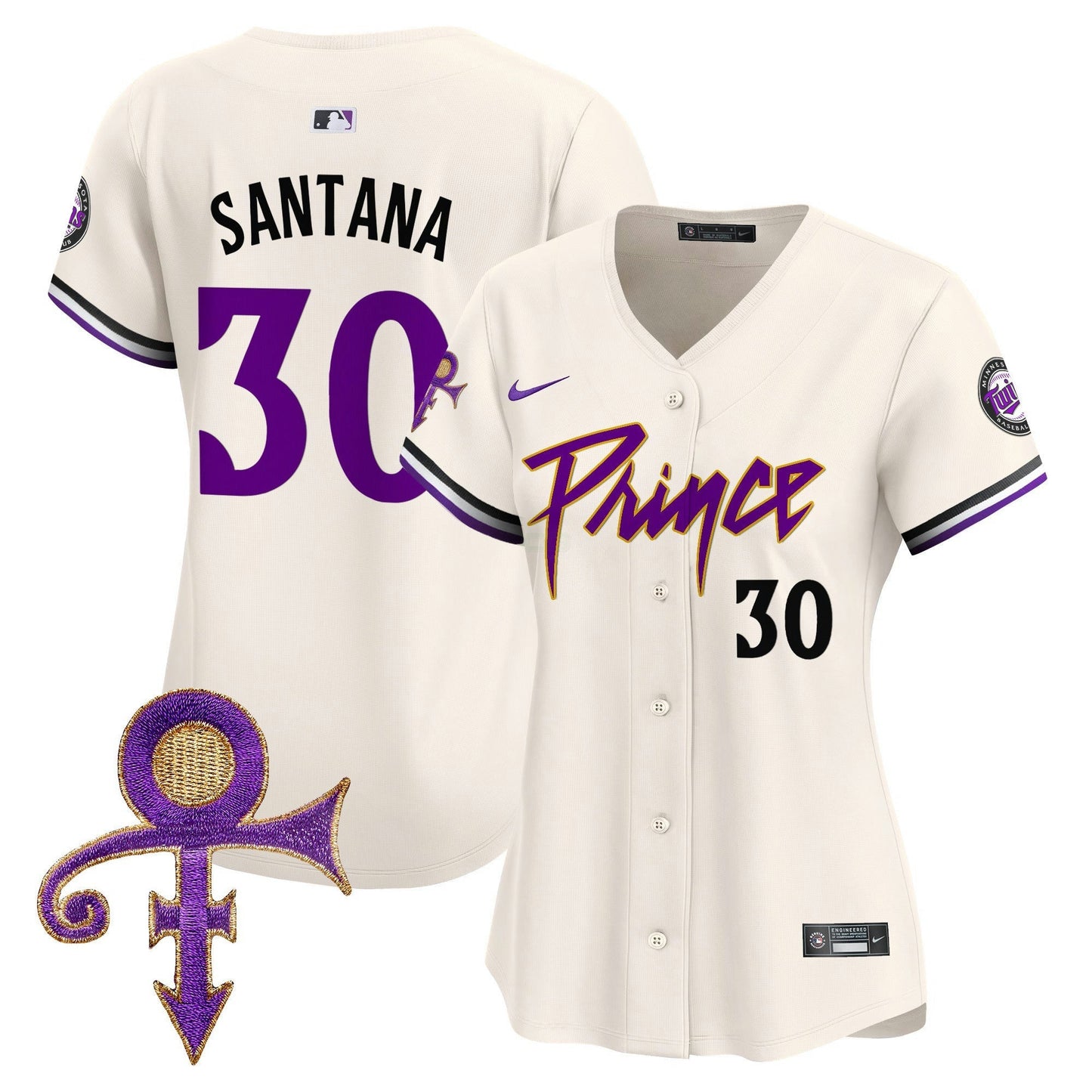 Camisa MLB Women’s Minnesota Prince Patch Vapor Premier Limited Jersey V4