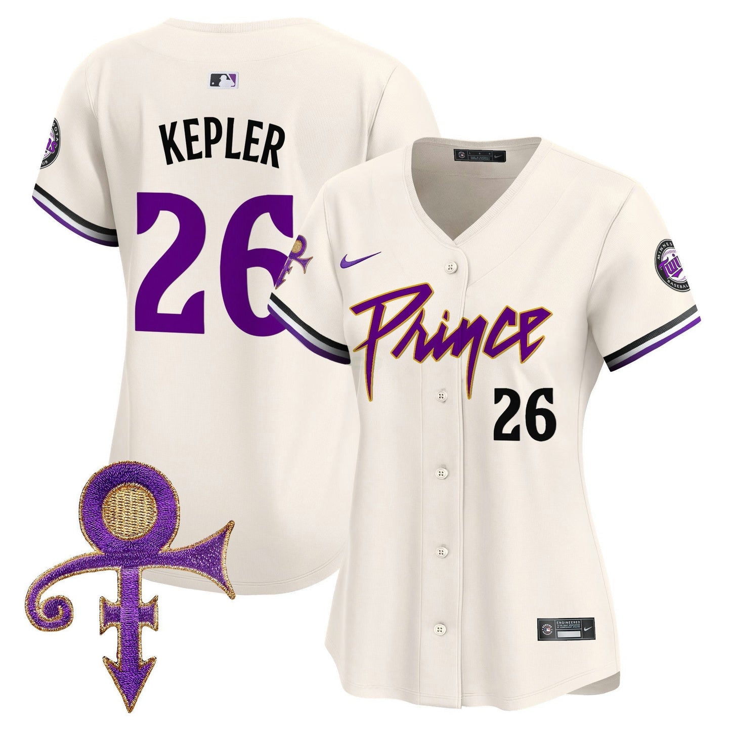 Camisa MLB Women’s Minnesota Prince Patch Vapor Premier Limited Jersey V4