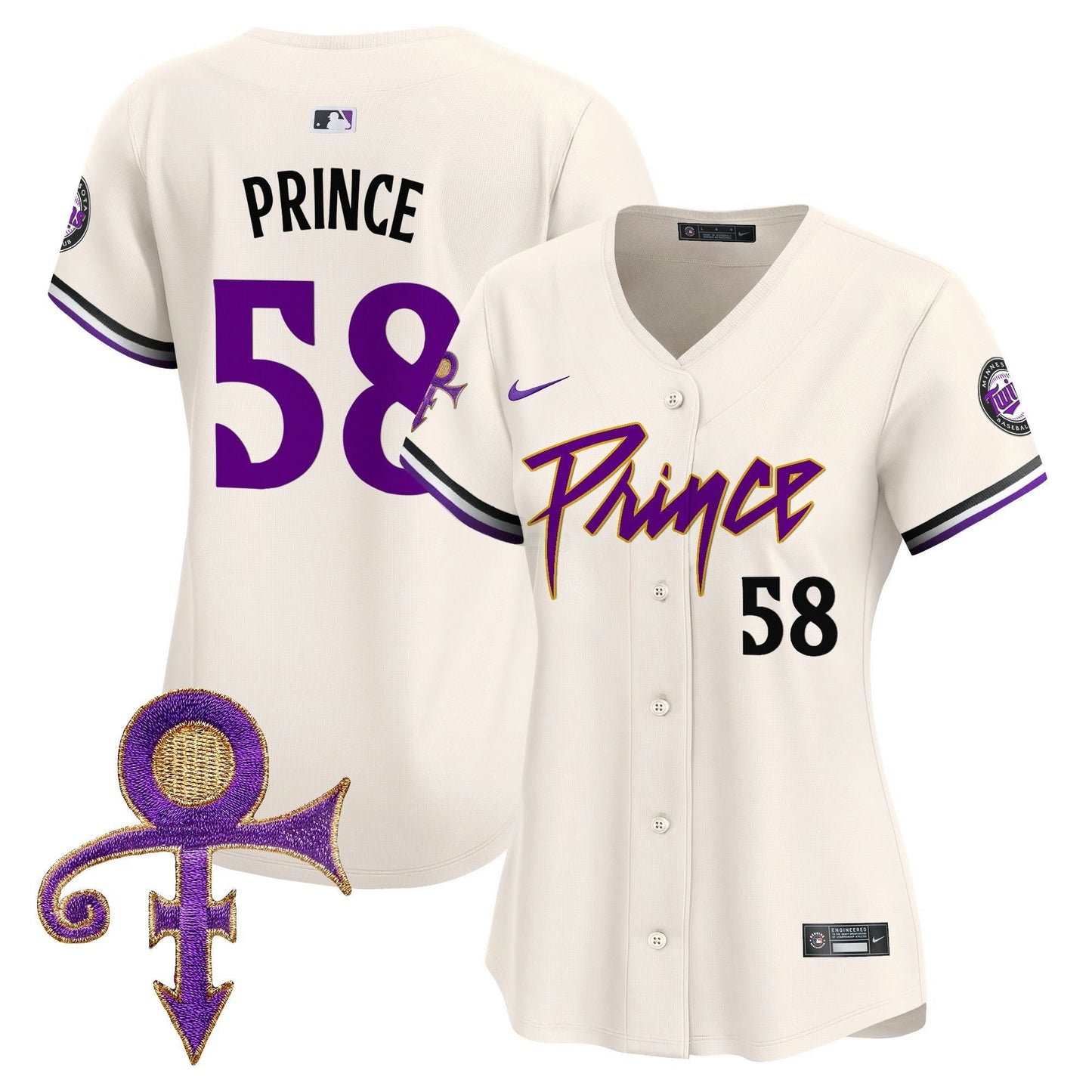Camisa MLB Women’s Minnesota Prince Patch Vapor Premier Limited Jersey V4