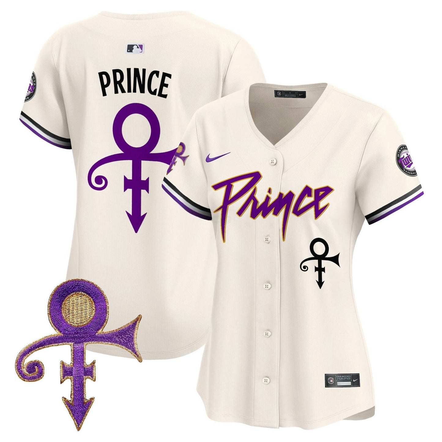 Camisa MLB Women’s Minnesota Prince Patch Vapor Premier Limited Jersey V4