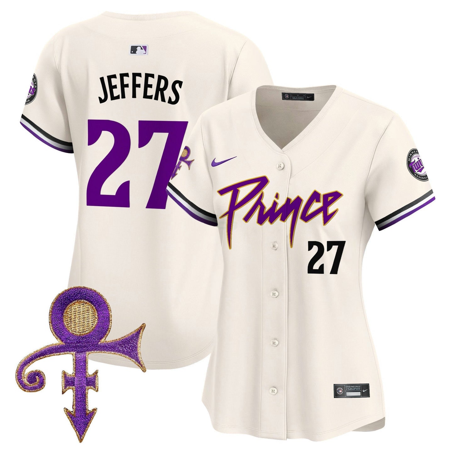 Camisa MLB Women’s Minnesota Prince Patch Vapor Premier Limited Jersey V4