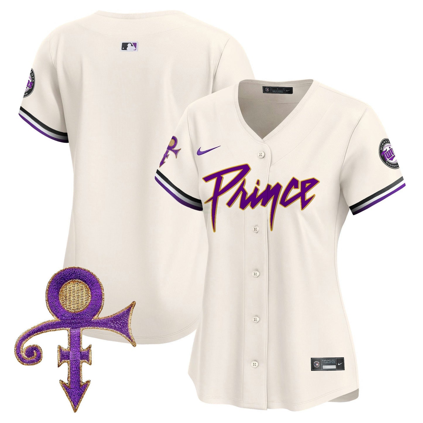 Camisa MLB Women’s Minnesota Prince Patch Vapor Premier Limited Jersey V4