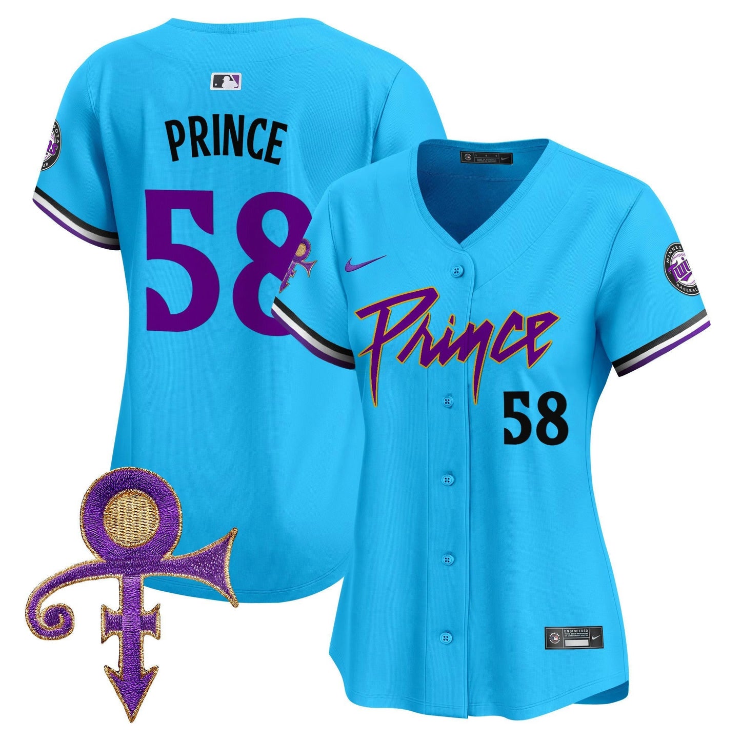 Camisa MLB Women’s Minnesota Prince Patch Vapor Premier Limited Jersey V4