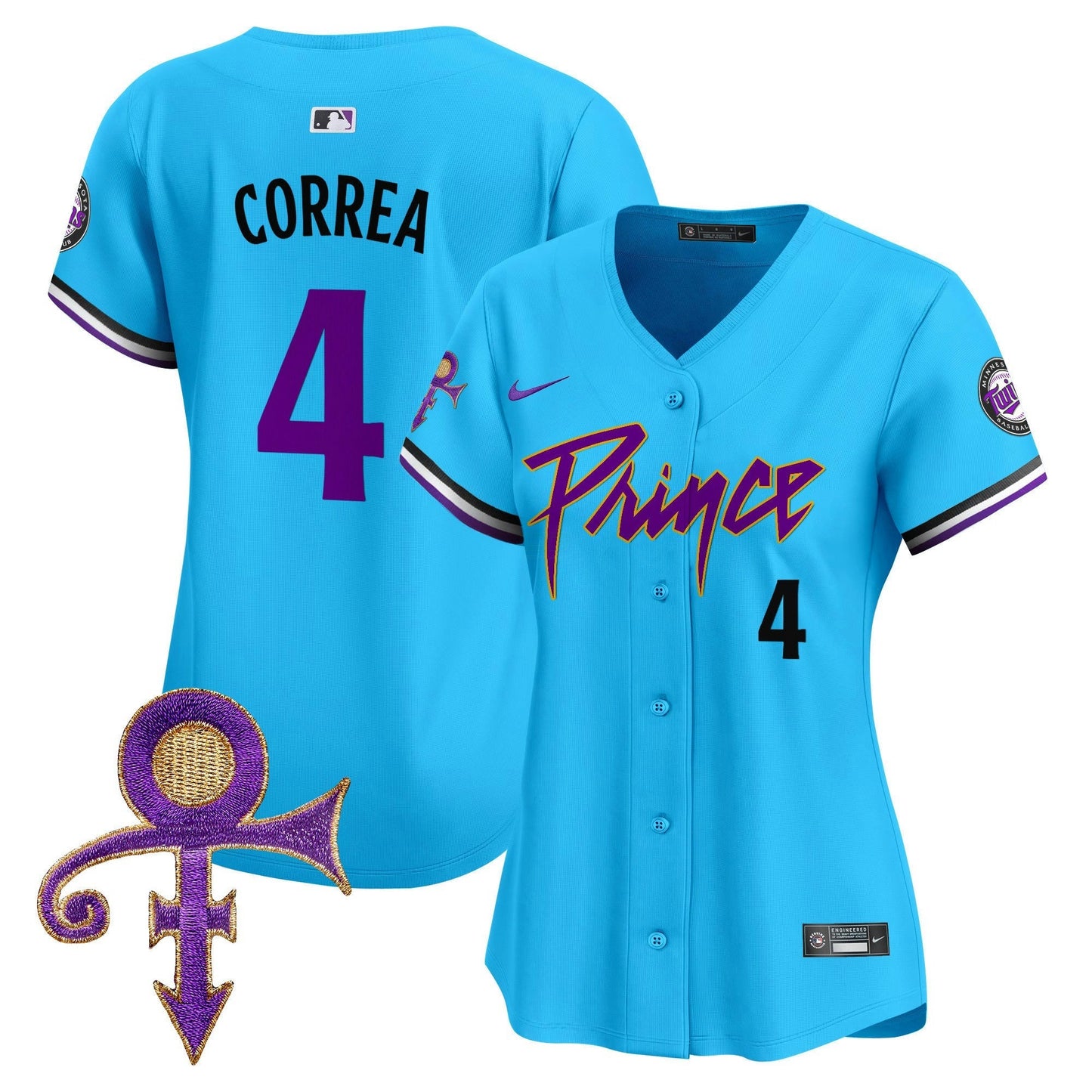 Camisa MLB Women’s Minnesota Prince Patch Vapor Premier Limited Jersey V4