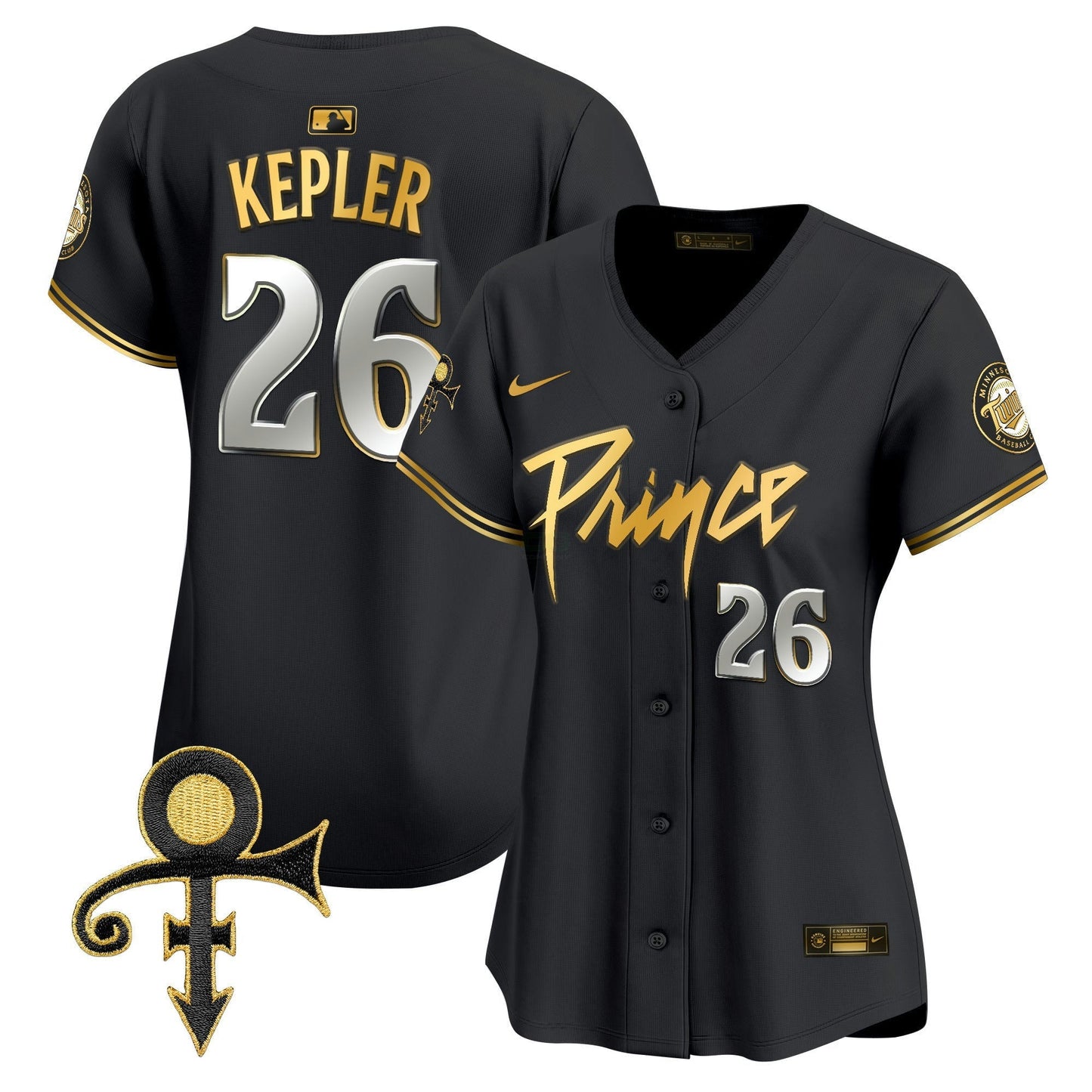 Camisa MLB Women’s Minnesota Prince Patch Vapor Premier Limited Jersey V4
