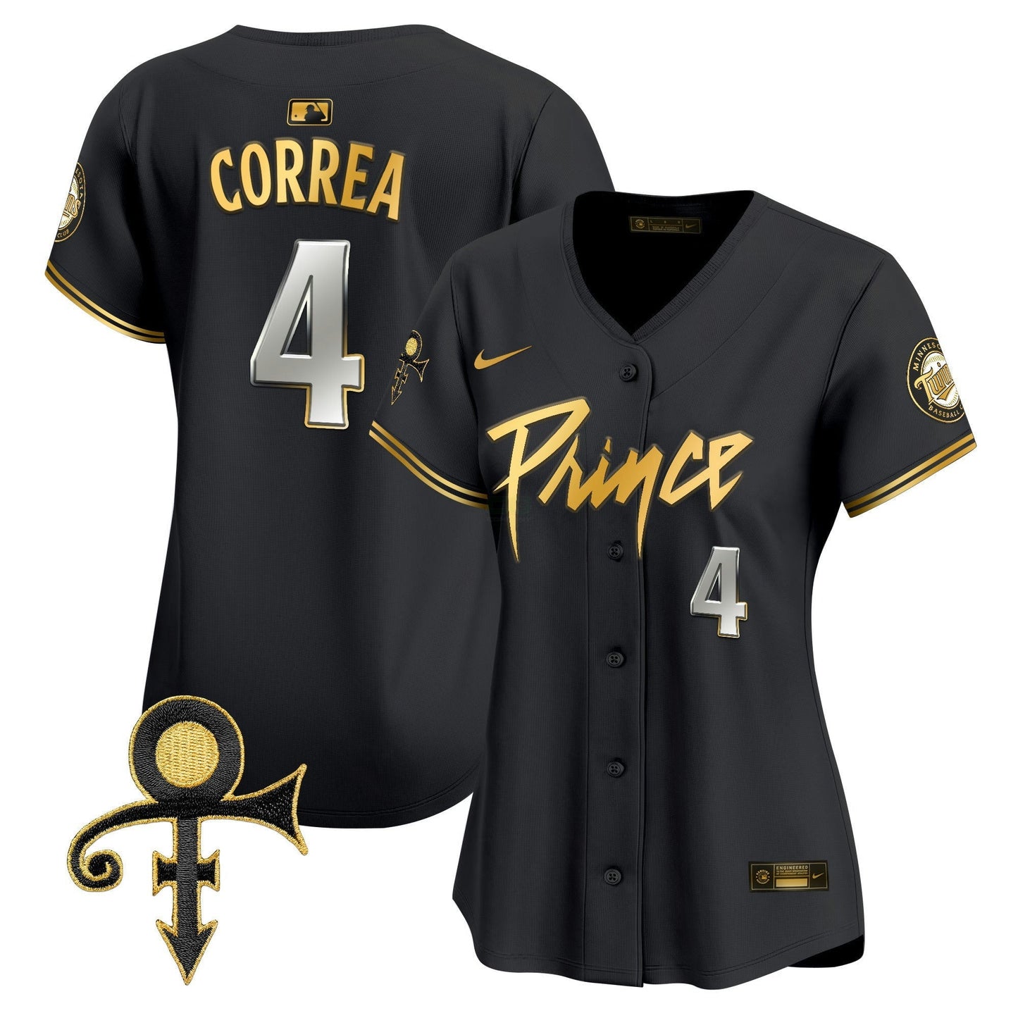 Camisa MLB Women’s Minnesota Prince Patch Vapor Premier Limited Jersey V4